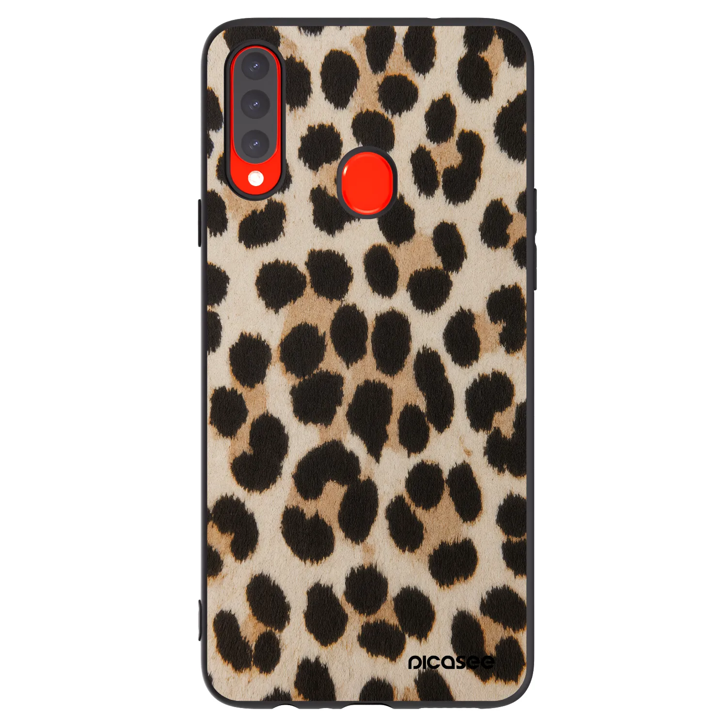 Picasee crna silikonska maskica za Samsung Galaxy A20s - Brown Tiger