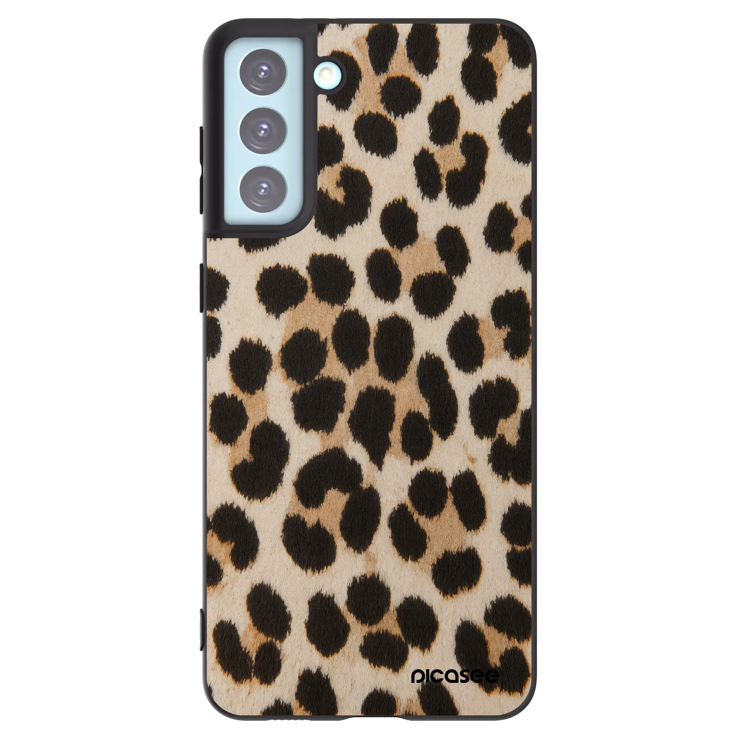 Picasee crna silikonska maskica za Samsung Galaxy S21+ 5G G996F - Brown Tiger