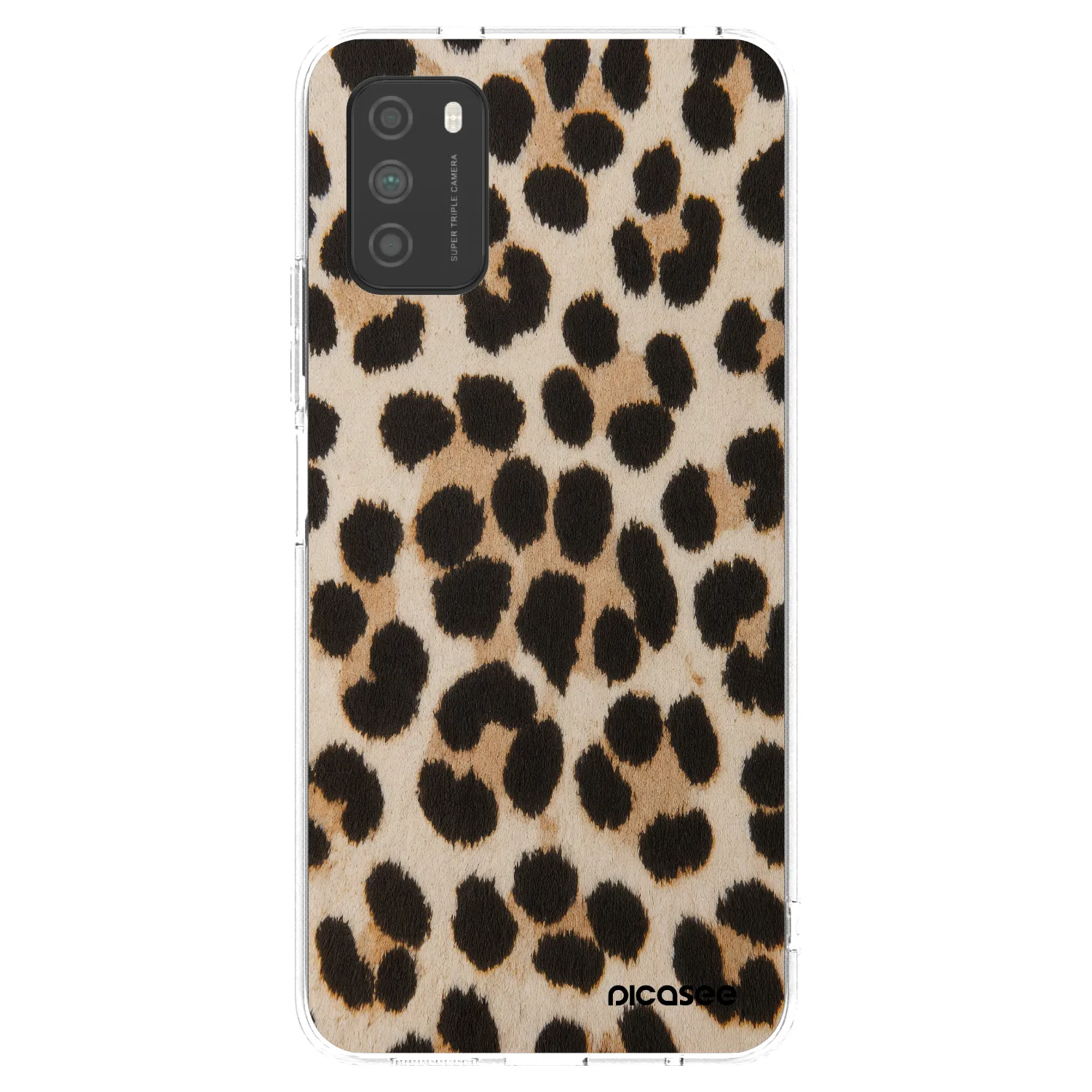 Picasee silikonska prozirna maskica za Xiaomi Poco M3 - Brown Tiger