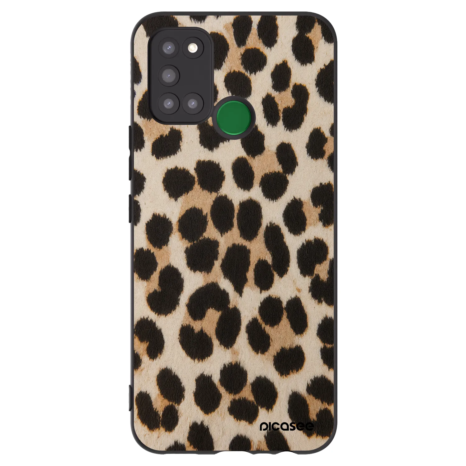 Picasee crna silikonska maskica za Realme 7i - Brown Tiger