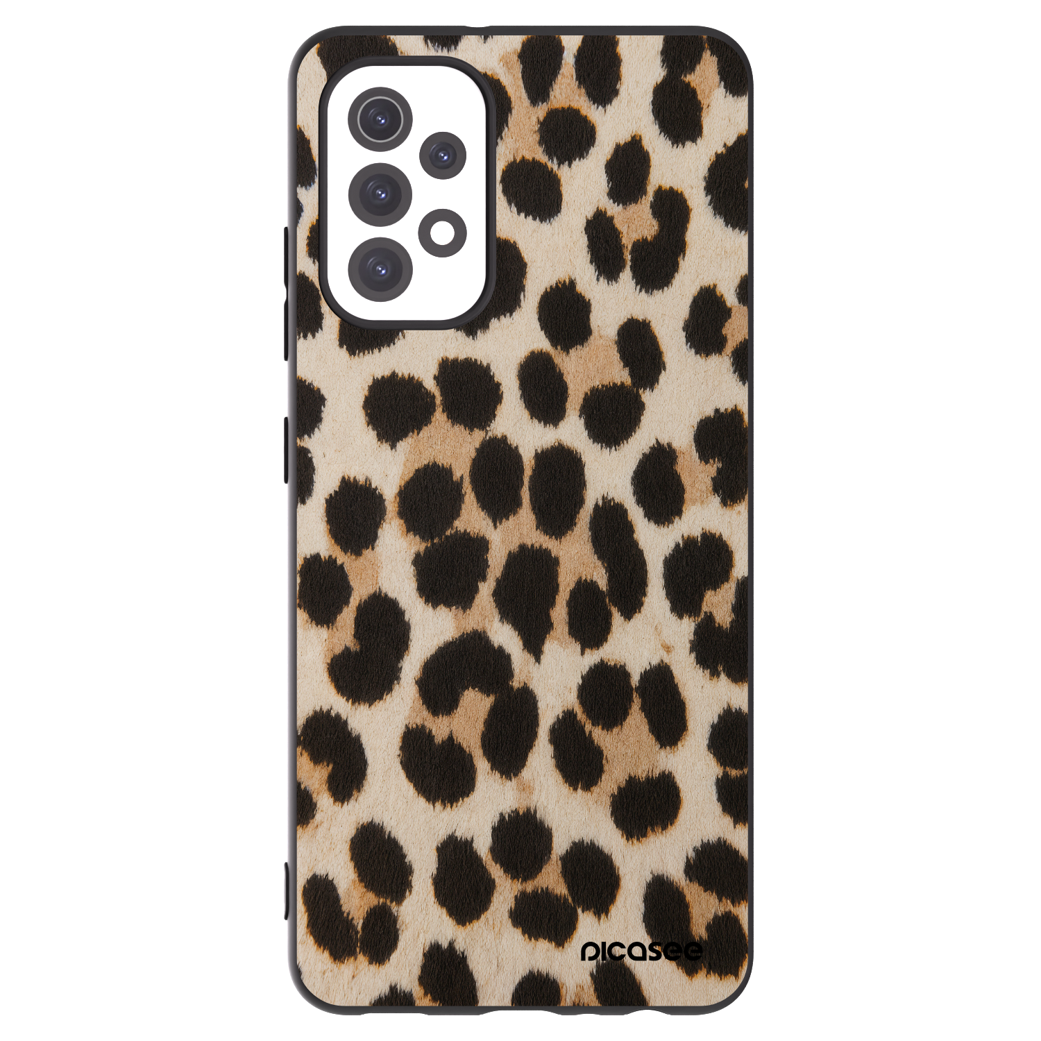 Picasee crna silikonska maskica za Samsung Galaxy A32 5G A326B - Brown Tiger