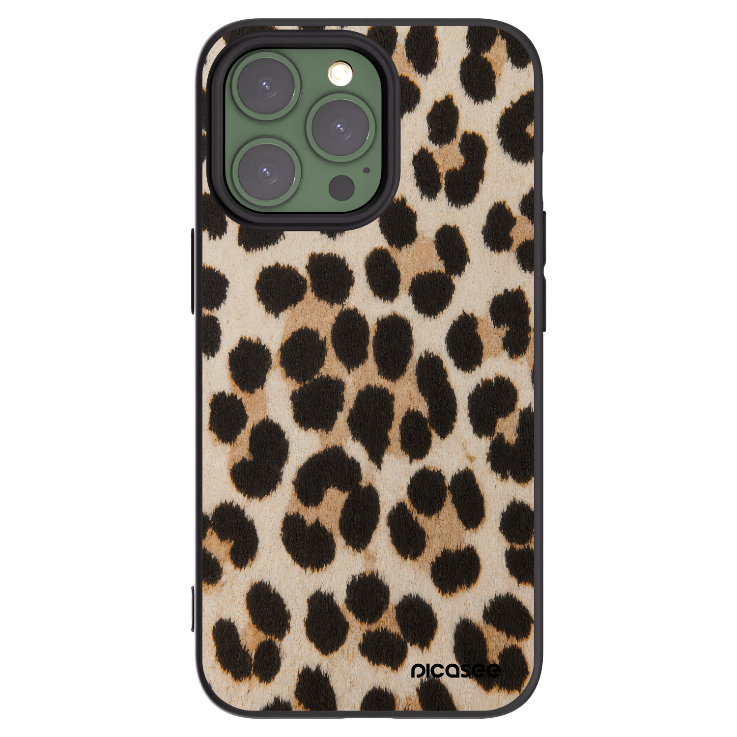 Picasee crna silikonska maskica za Apple iPhone 13 Pro - Brown Tiger