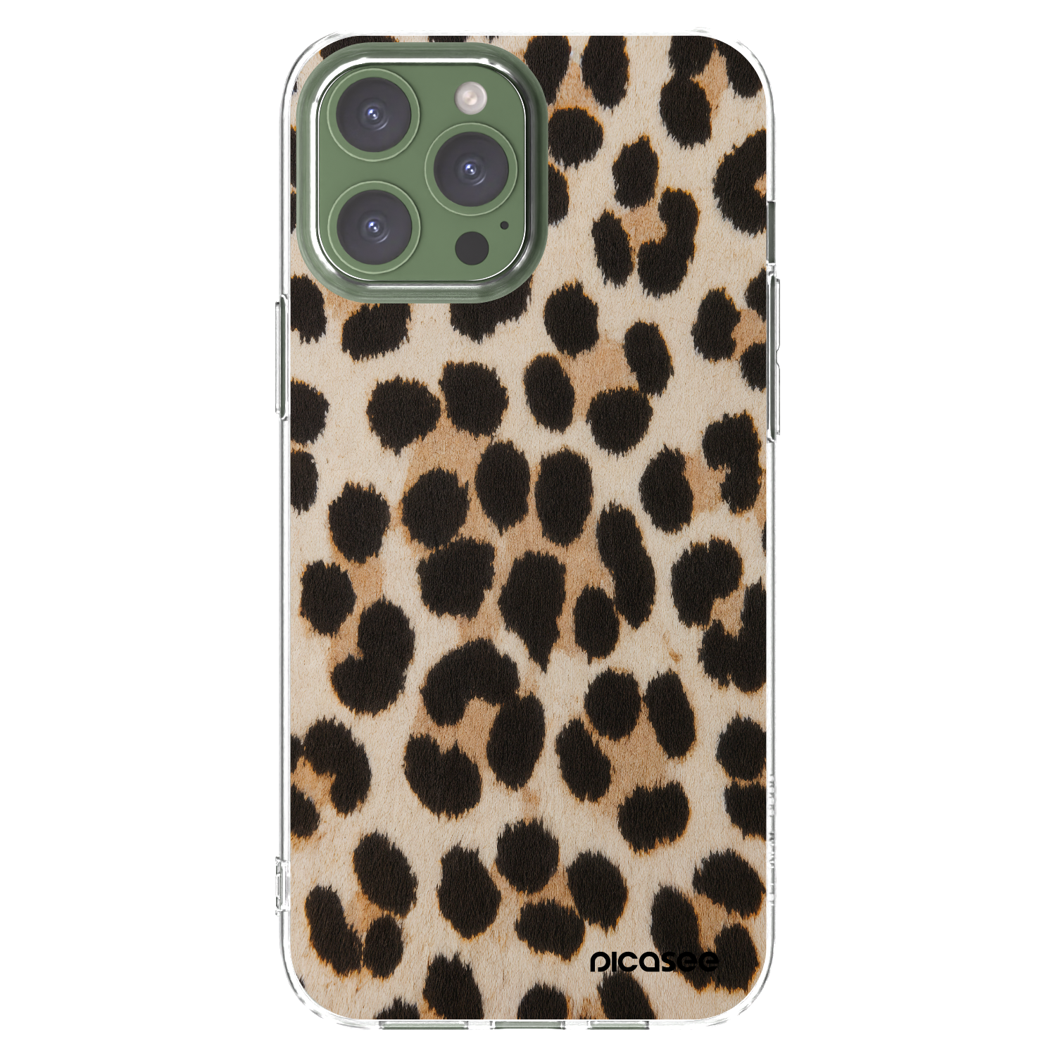 Picasee silikonska prozirna maskica za Apple iPhone 13 Pro Max - Brown Tiger