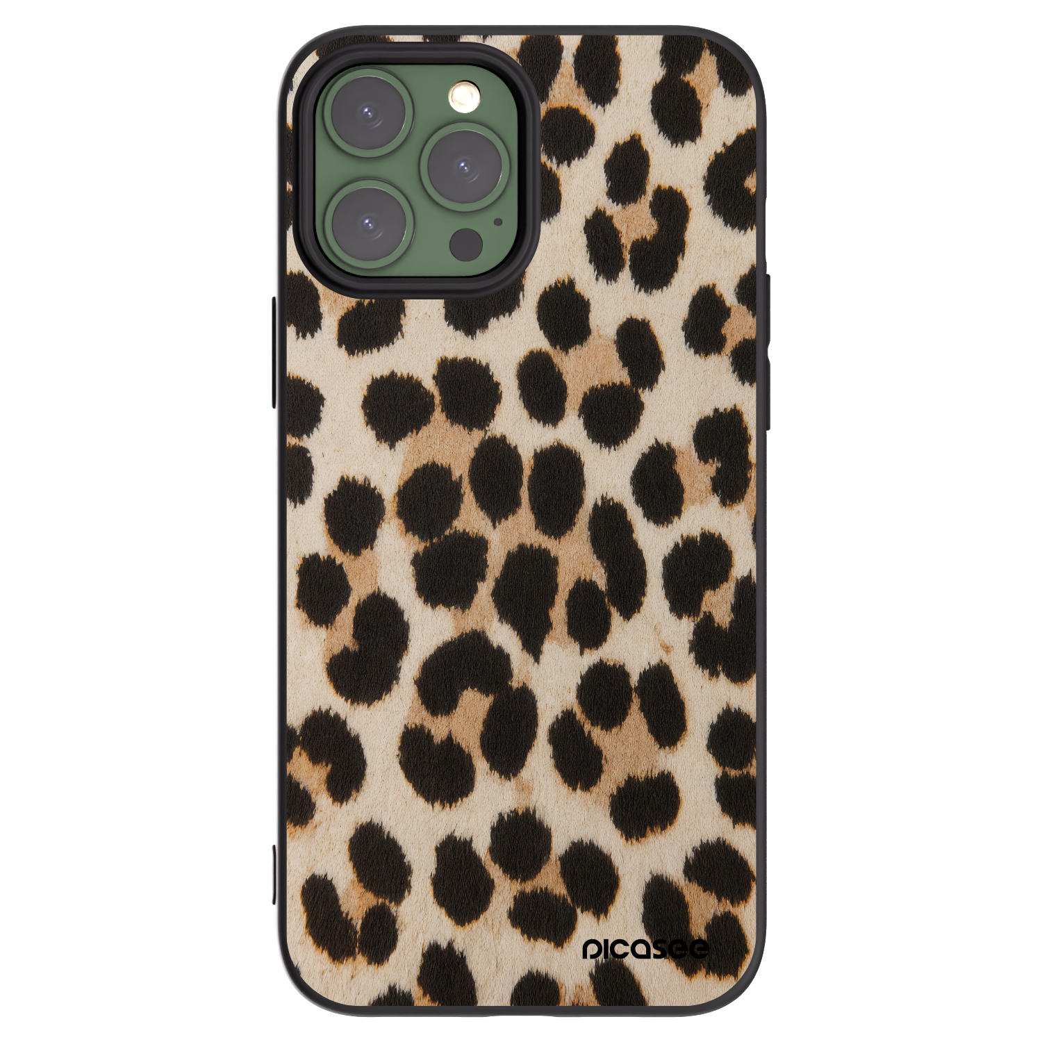Picasee crna silikonska maskica za Apple iPhone 13 Pro Max - Brown Tiger