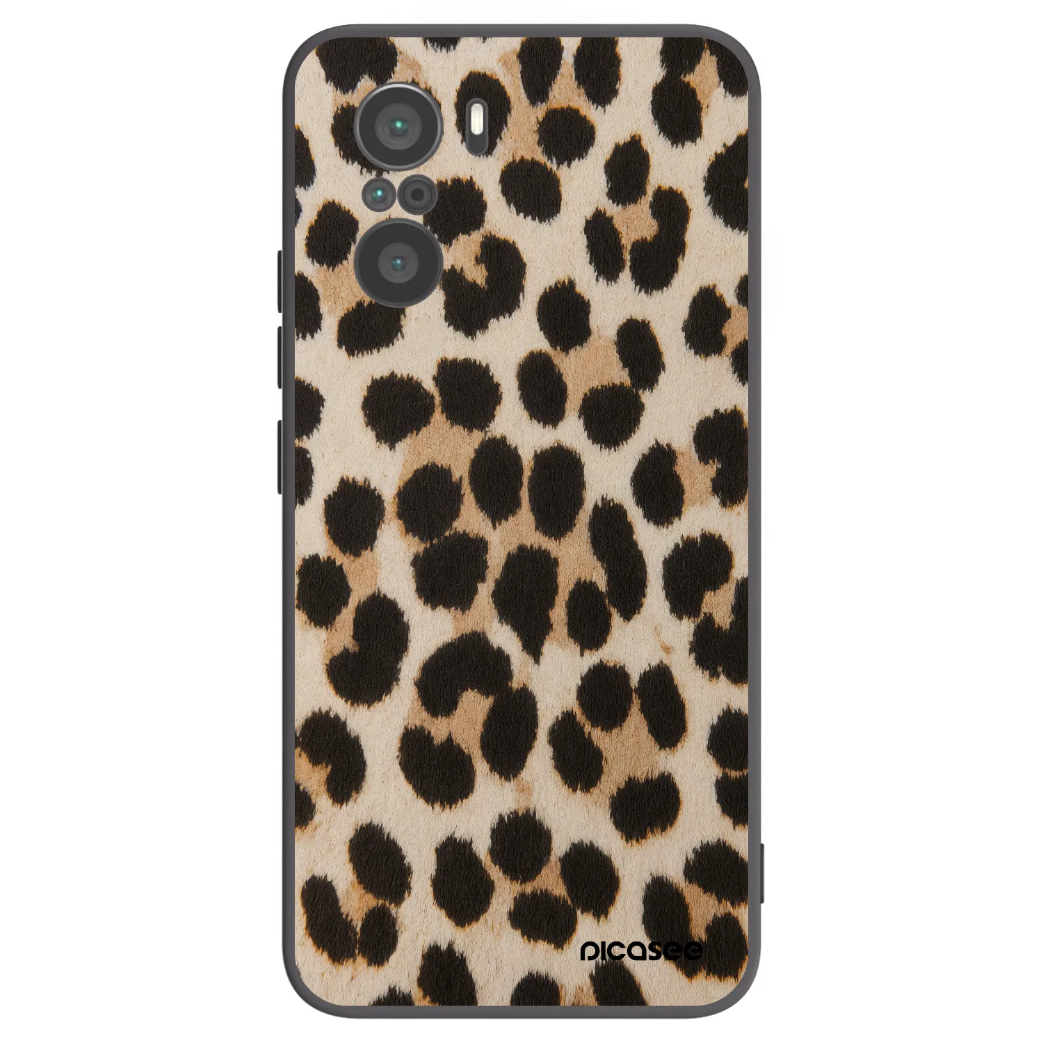 Picasee crna silikonska maskica za Xiaomi Poco F3 - Brown Tiger