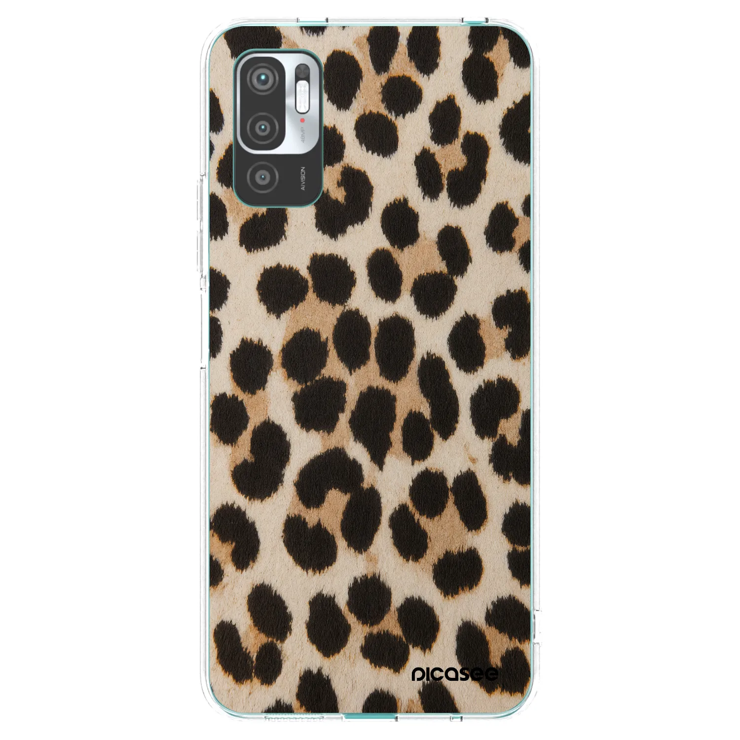 Picasee silikonska prozirna maskica za Xiaomi Redmi Note 10 5G - Brown Tiger