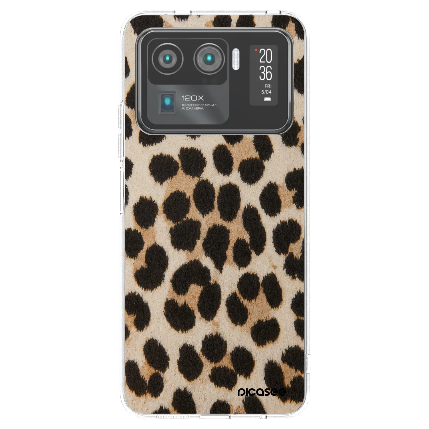 Picasee silikonska prozirna maskica za Xiaomi Mi 11 Ultra - Brown Tiger