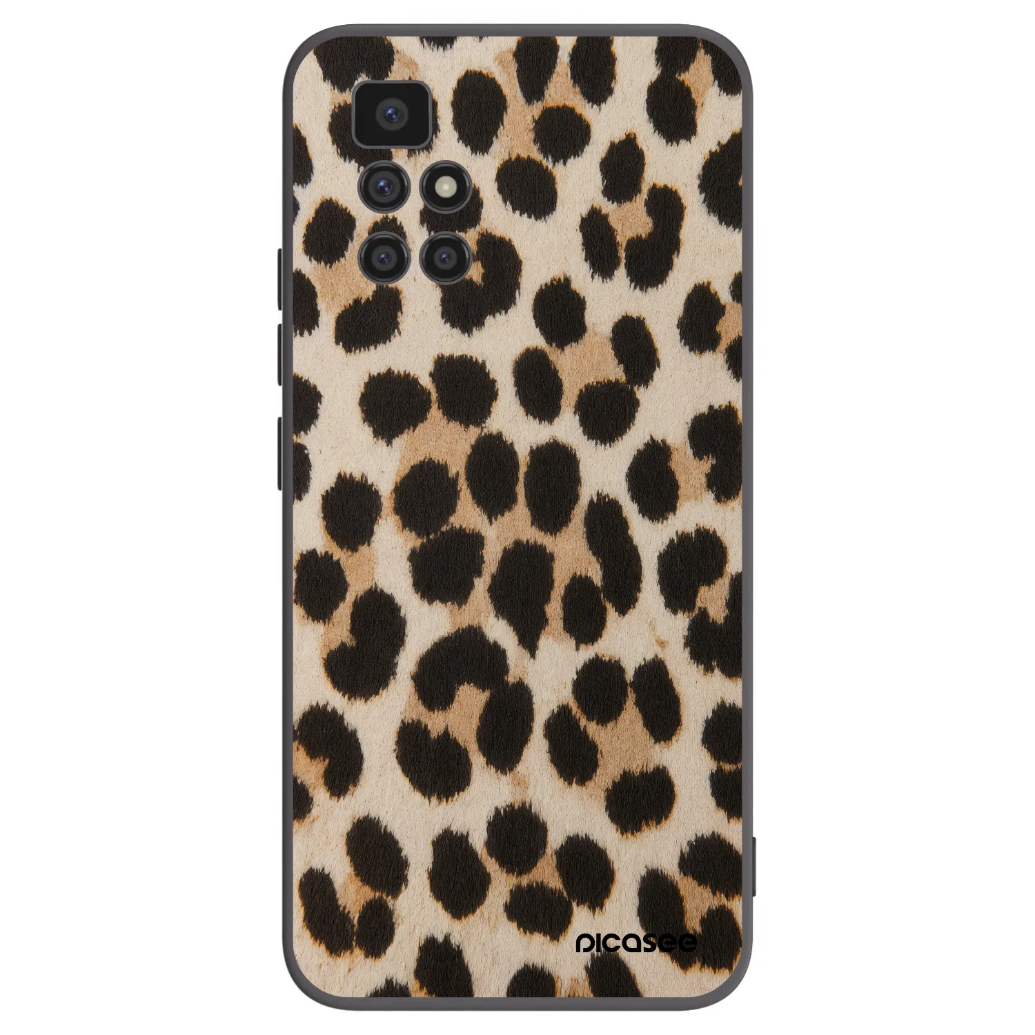 Picasee crna silikonska maskica za Xiaomi Redmi 10 - Brown Tiger