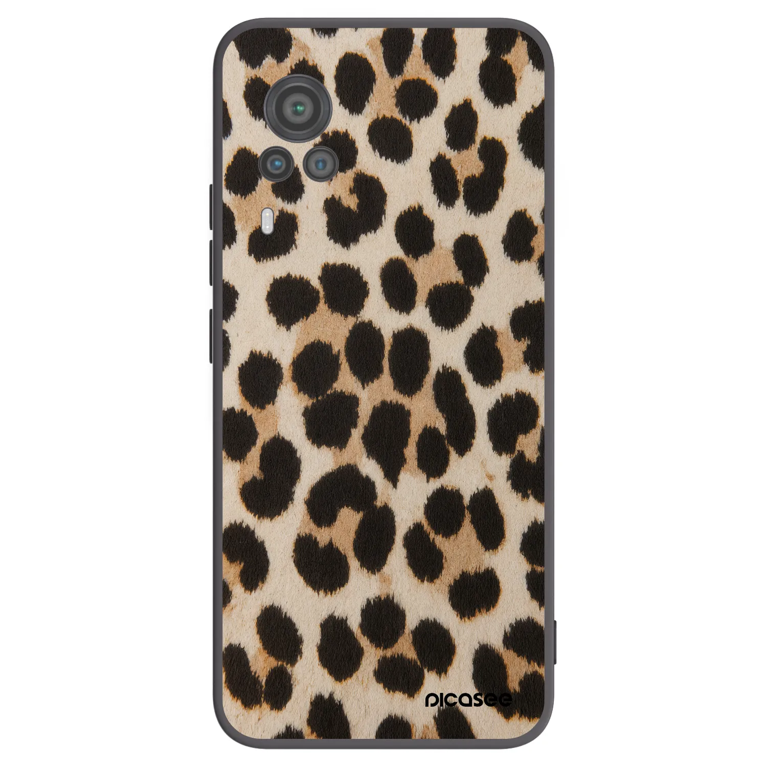 Picasee crna silikonska maskica za Vivo X60 Pro 5G - Brown Tiger