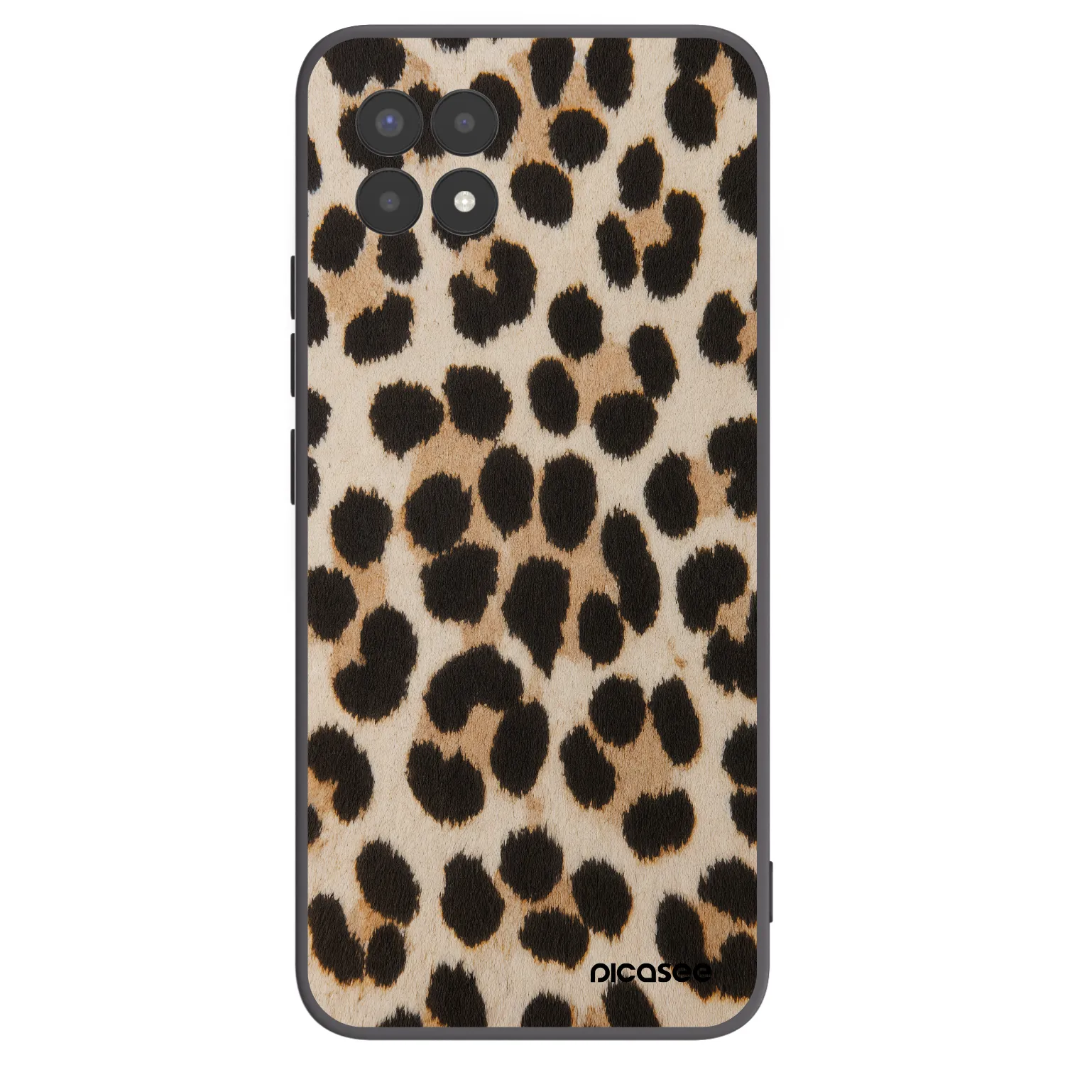 Picasee crna silikonska maskica za Realme 8i - Brown Tiger