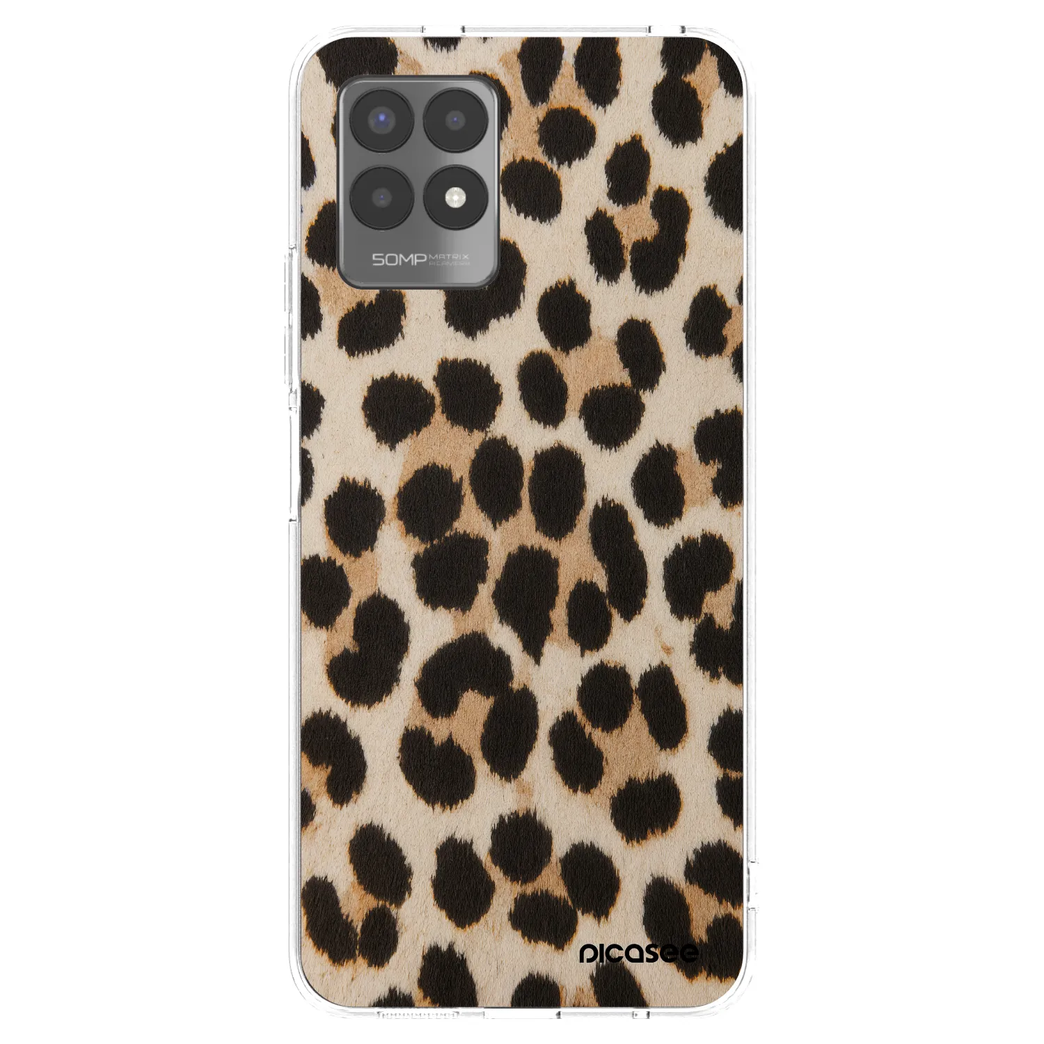 Picasee silikonska prozirna maskica za Realme 8i - Brown Tiger