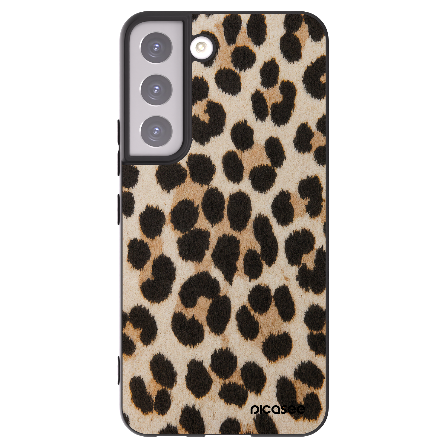 Picasee crna silikonska maskica za Samsung Galaxy S22 5G - Brown Tiger