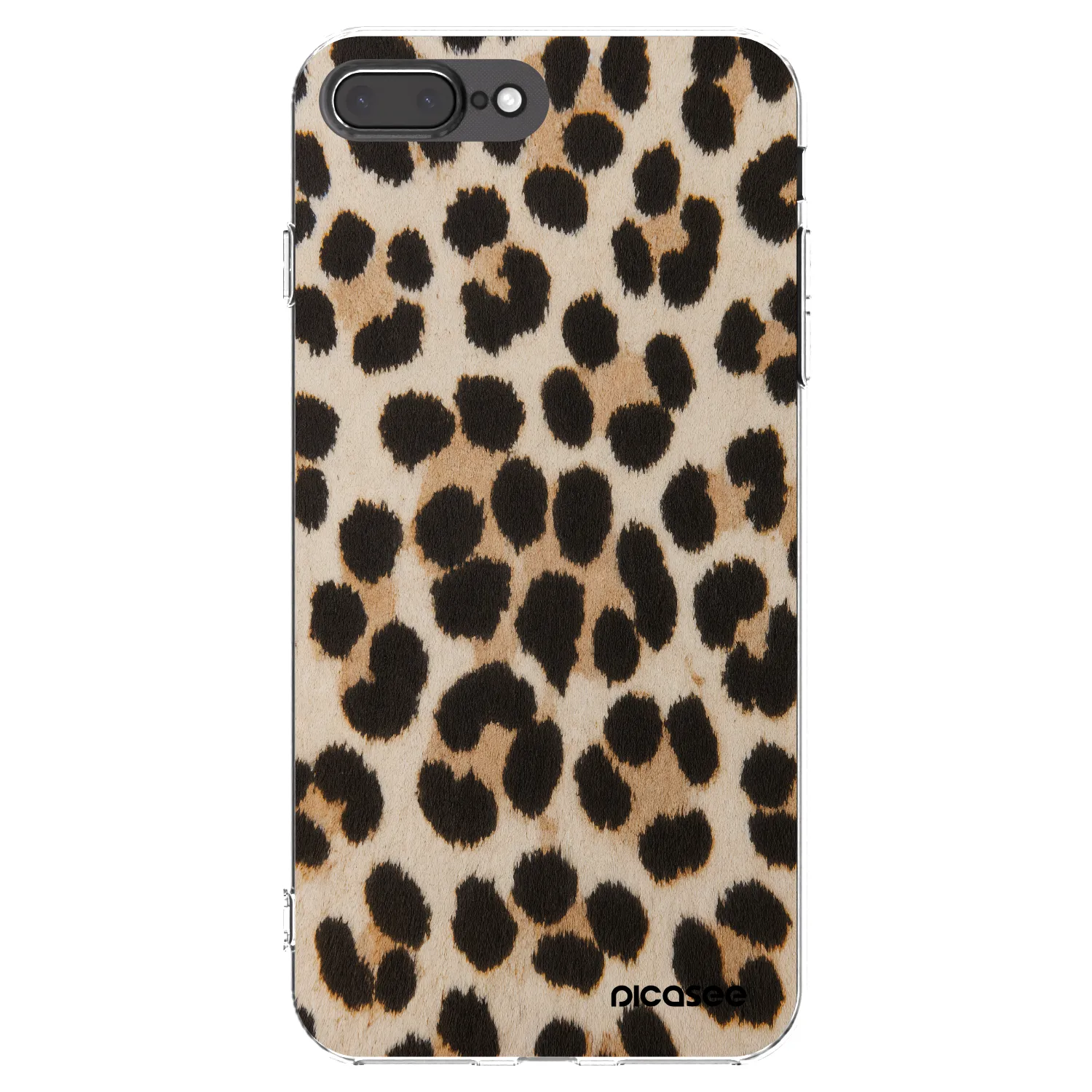 Picasee silikonska prozirna maskica za Apple iPhone 7 Plus - Brown Tiger