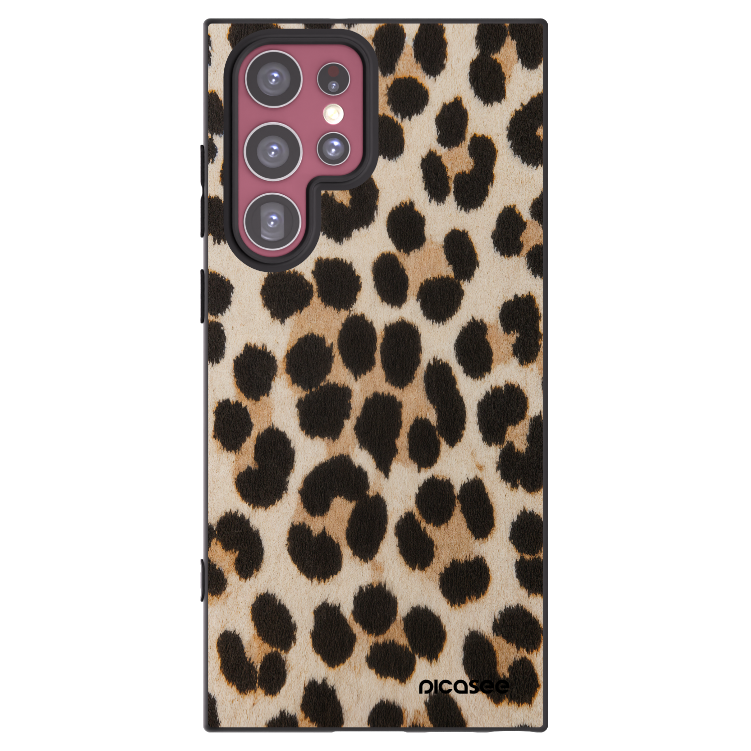 Picasee crna silikonska maskica za Samsung Galaxy S22 Ultra 5G - Brown Tiger