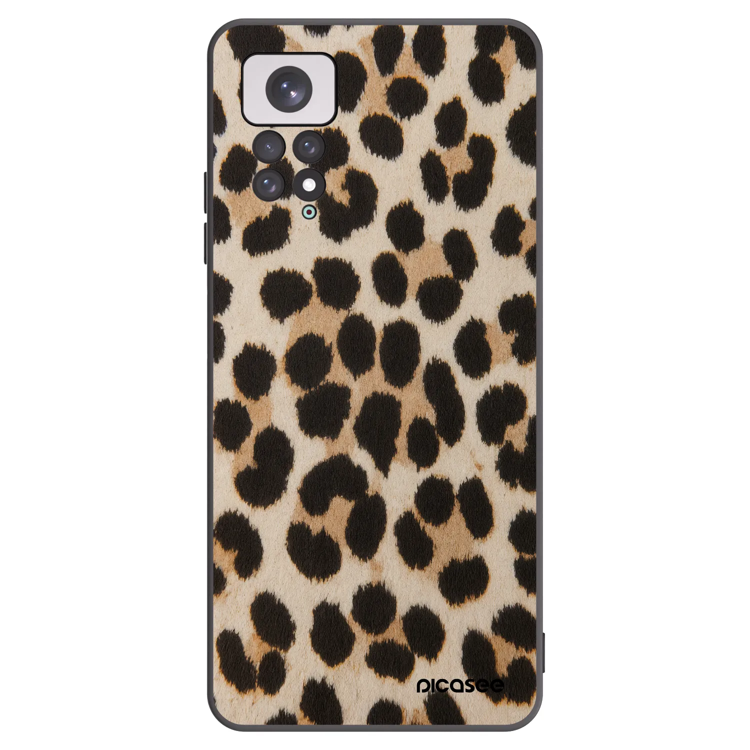 Picasee crna silikonska maskica za Xiaomi Redmi Note 11 - Brown Tiger