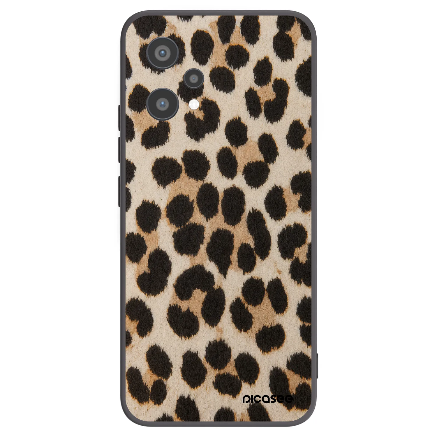 Picasee crna silikonska maskica za Realme 9 Pro 5G - Brown Tiger