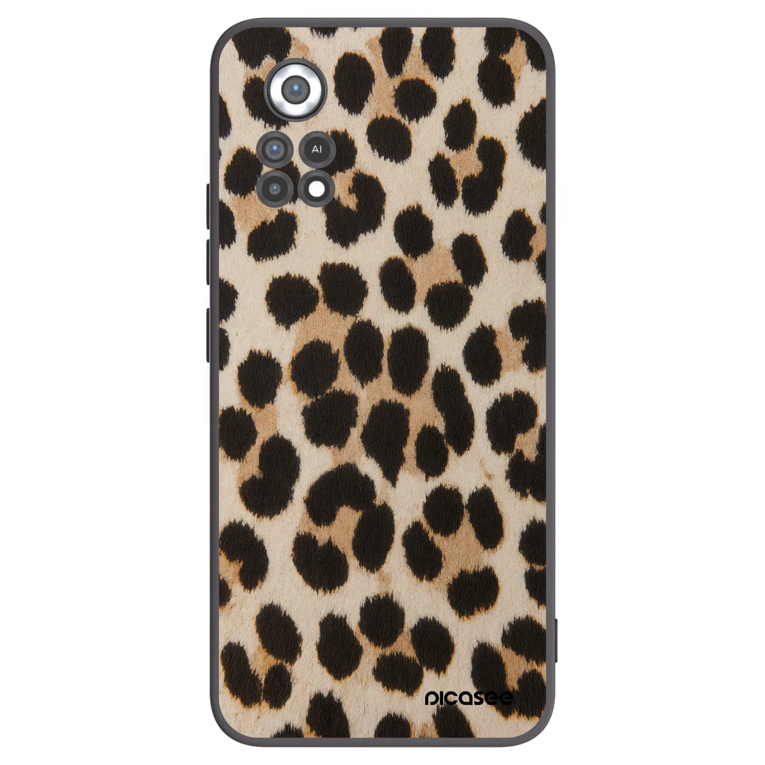 Picasee crna silikonska maskica za Xiaomi Poco X4 Pro 5G - Brown Tiger