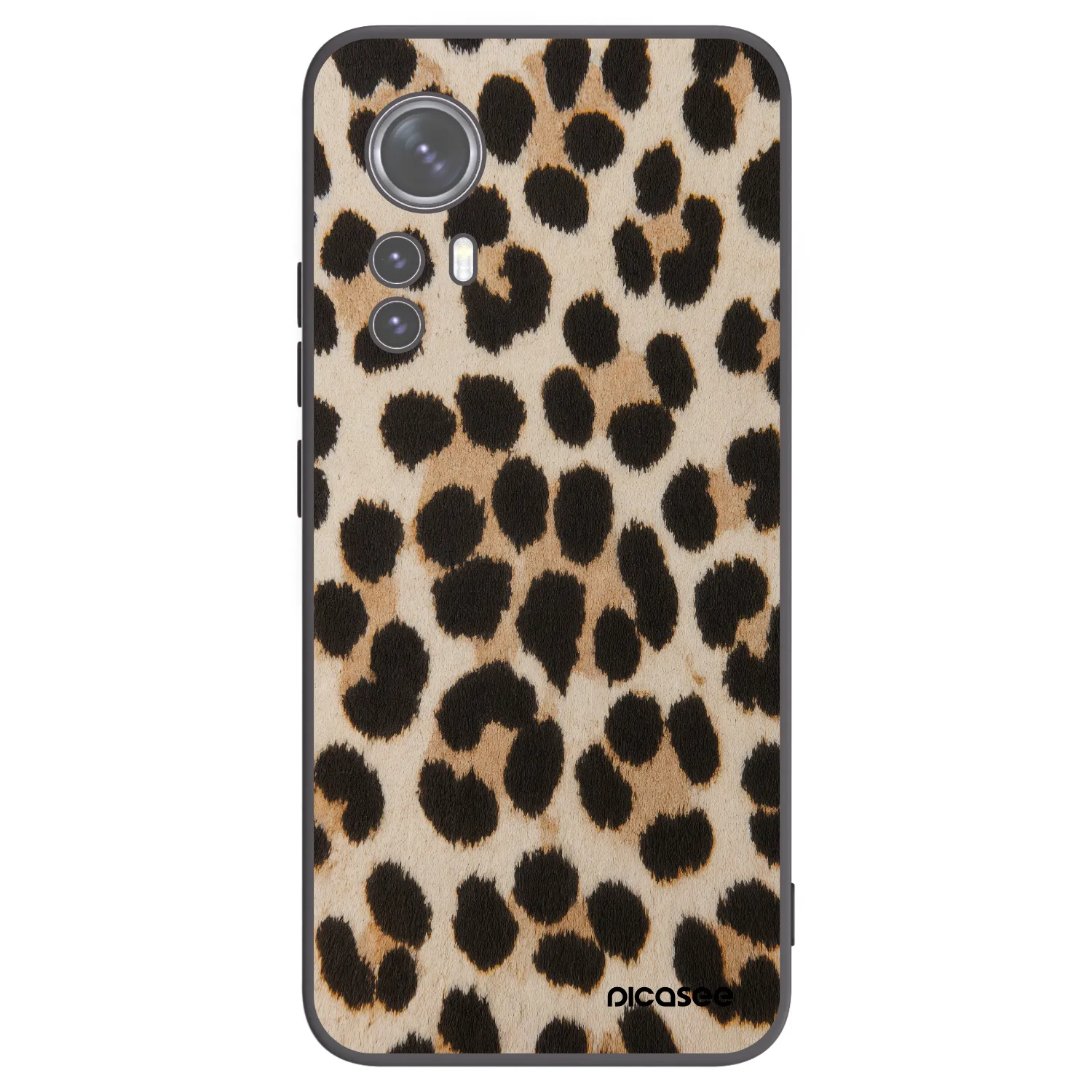Picasee crna silikonska maskica za Xiaomi 12 - Brown Tiger