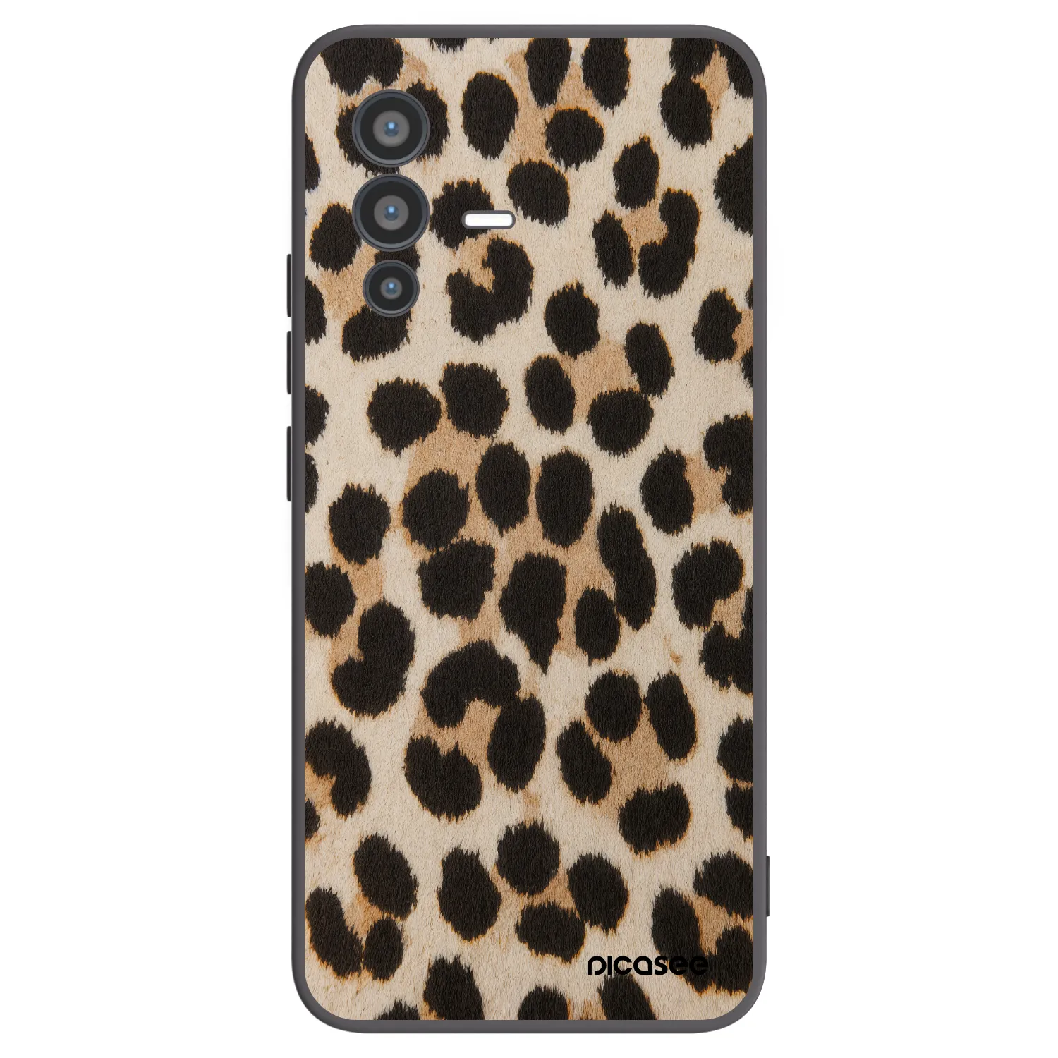 Picasee crna silikonska maskica za Vivo V23 5G - Brown Tiger