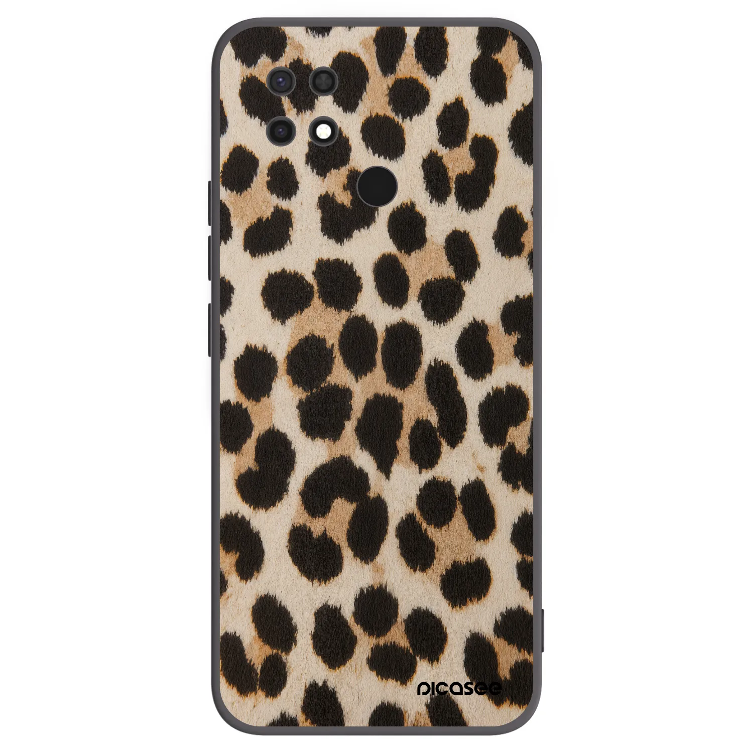 Picasee crna silikonska maskica za Xiaomi Redmi 10C - Brown Tiger
