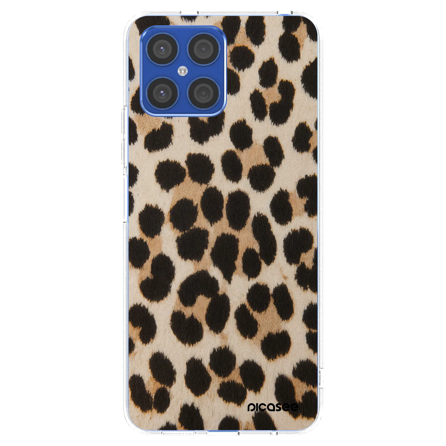 Picasee silikonska prozirna maskica za Honor X8 4G - Brown Tiger