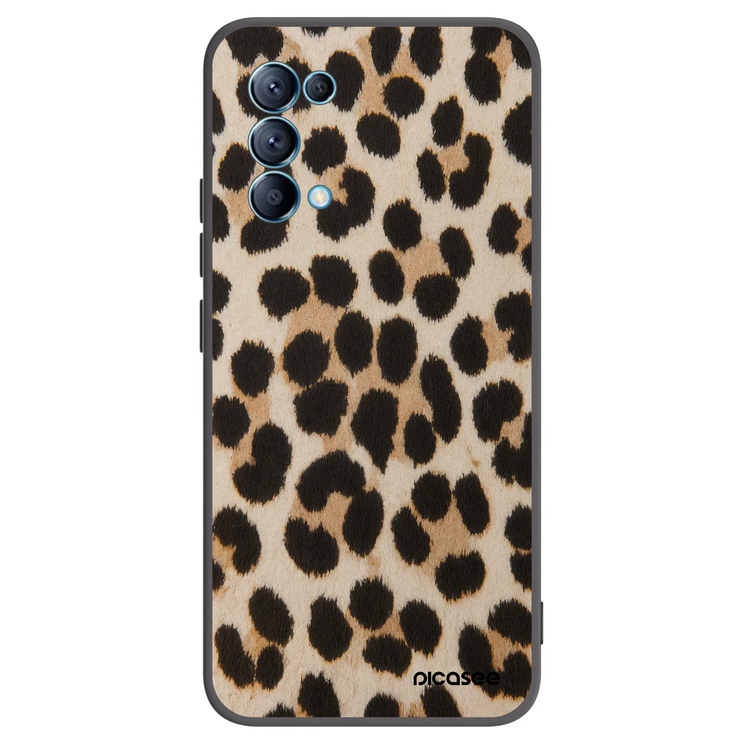 Picasee crna silikonska maskica za OPPO Reno 5 5G - Brown Tiger