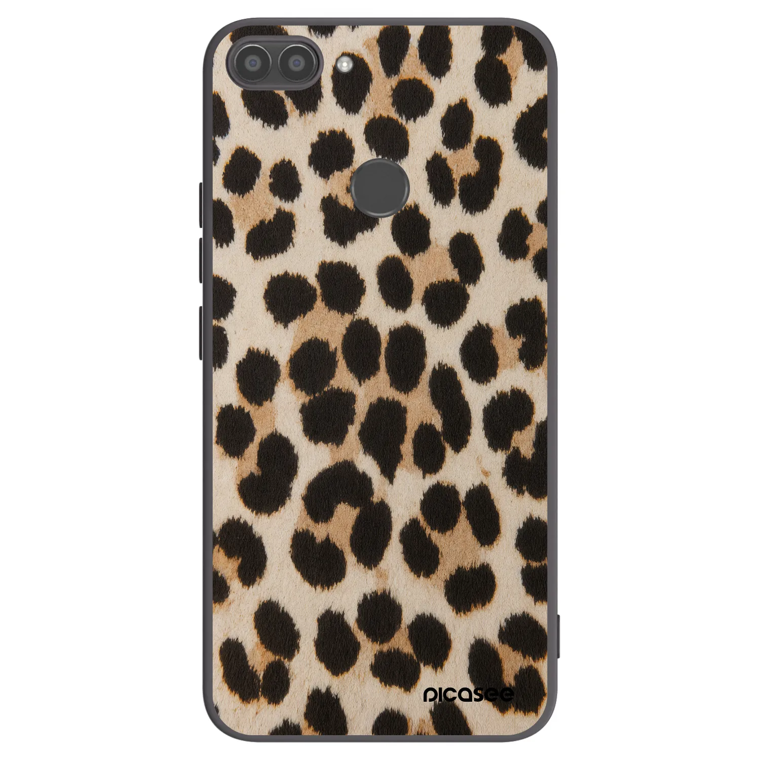 Picasee crna silikonska maskica za Huawei P Smart - Brown Tiger