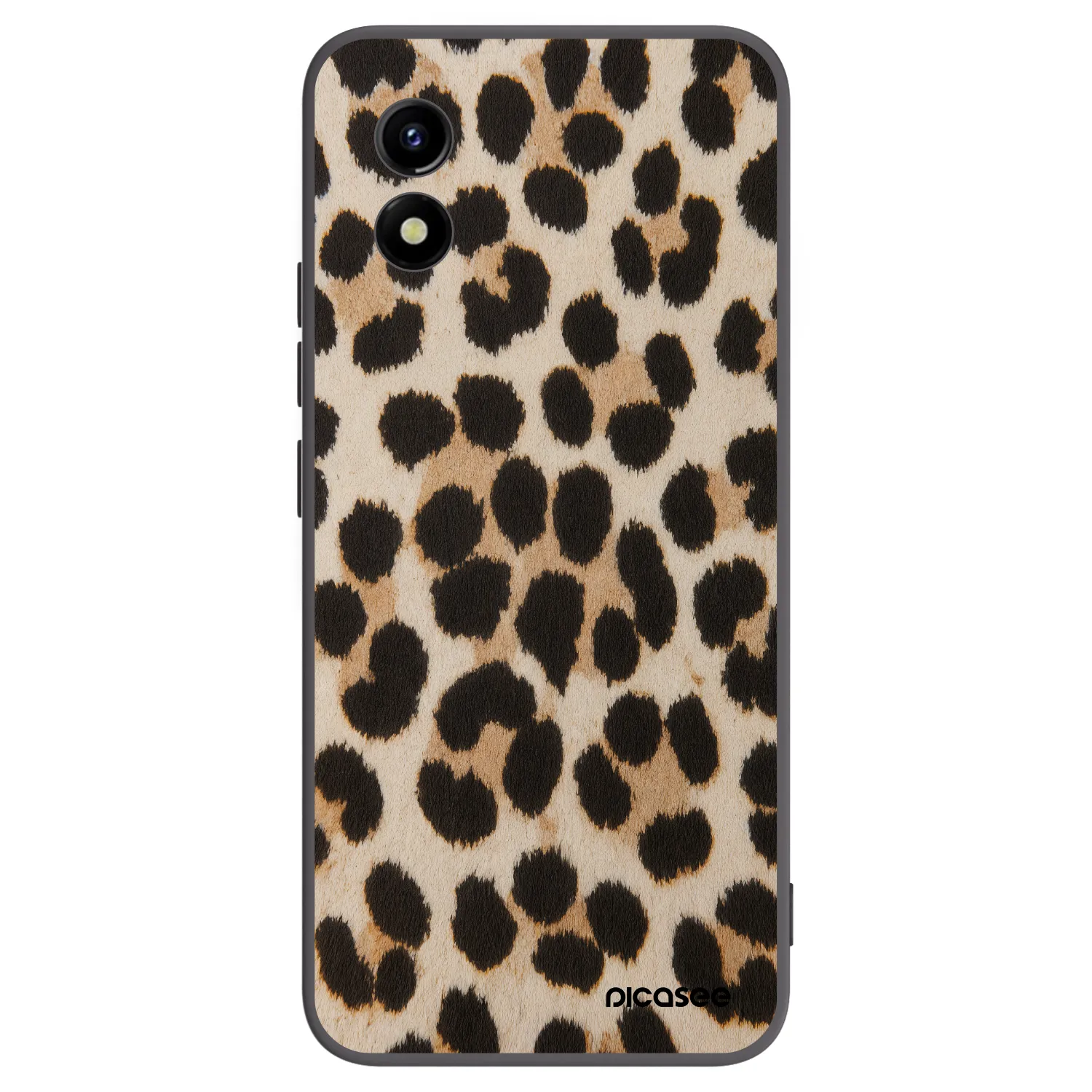 Picasee crna silikonska maskica za Vivo Y01 - Brown Tiger