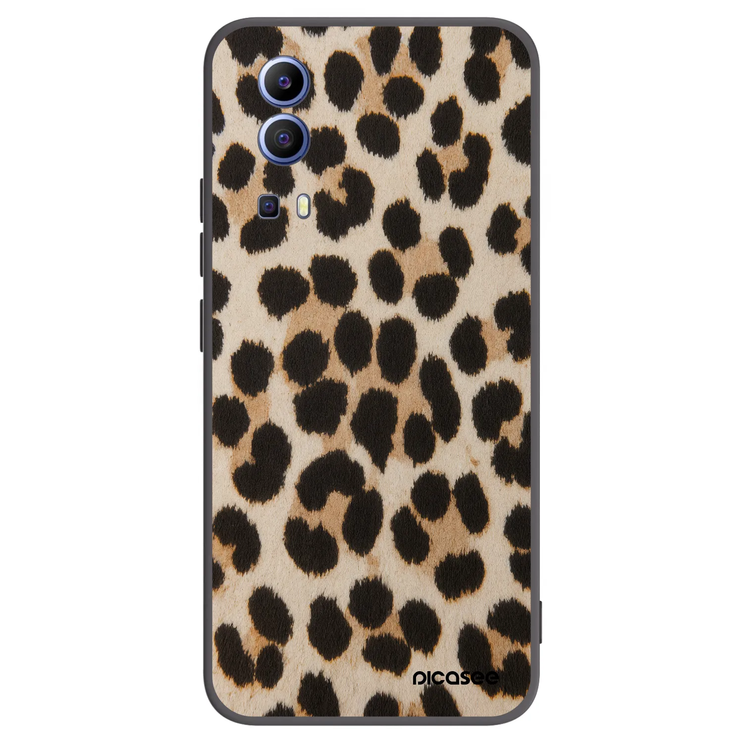 Picasee crna silikonska maskica za Vivo Y52 5G - Brown Tiger