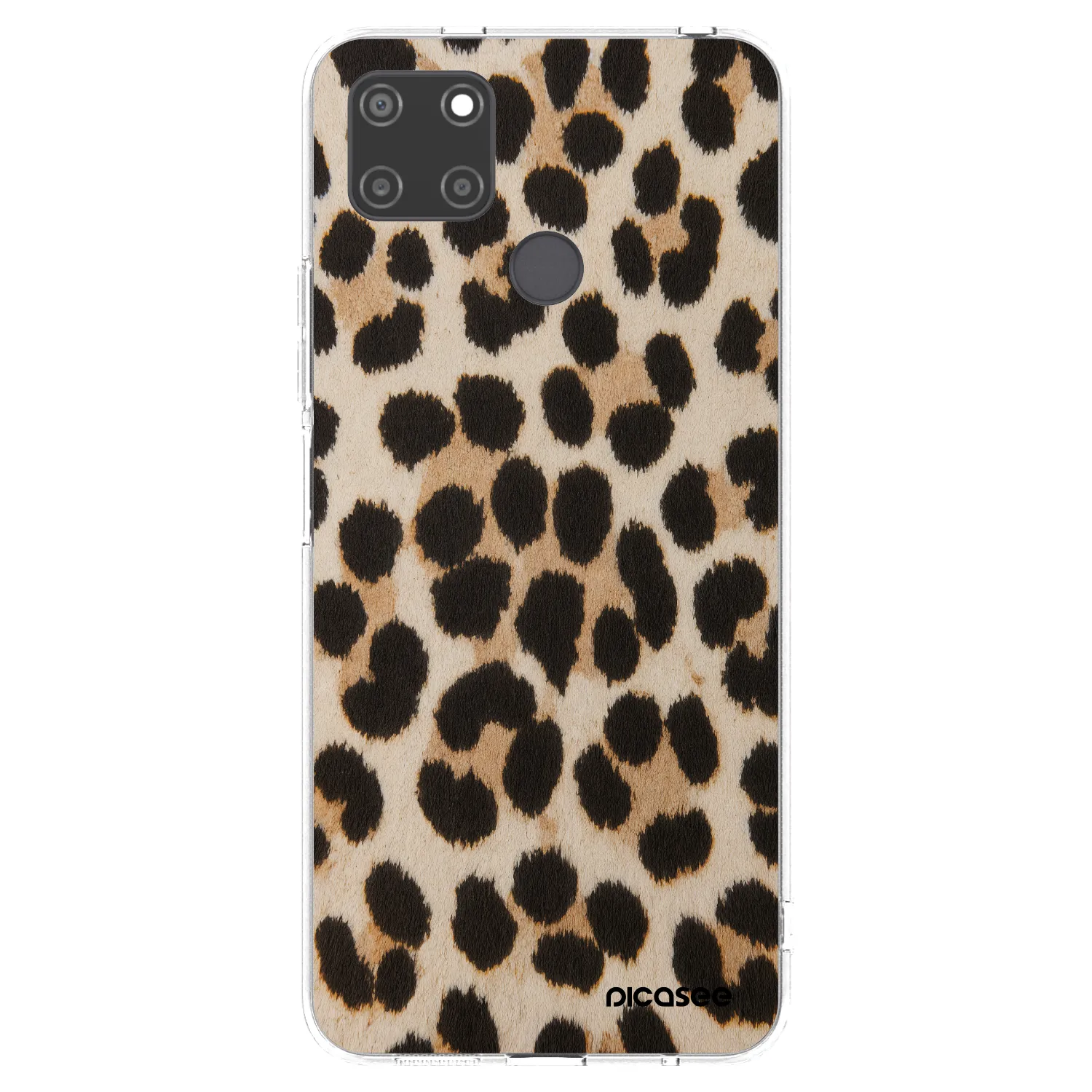 Picasee silikonska prozirna maskica za Realme C21Y - Brown Tiger