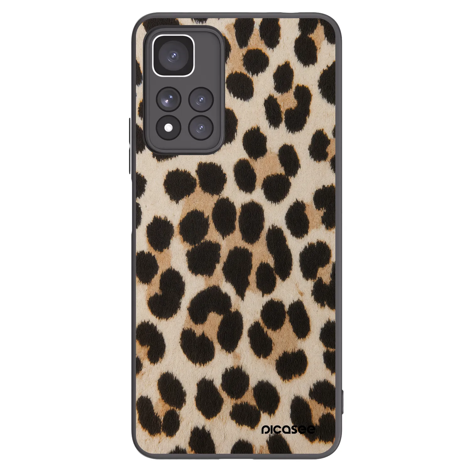 Picasee crna silikonska maskica za Xiaomi Redmi Note 11 Pro+ 5G - Brown Tiger