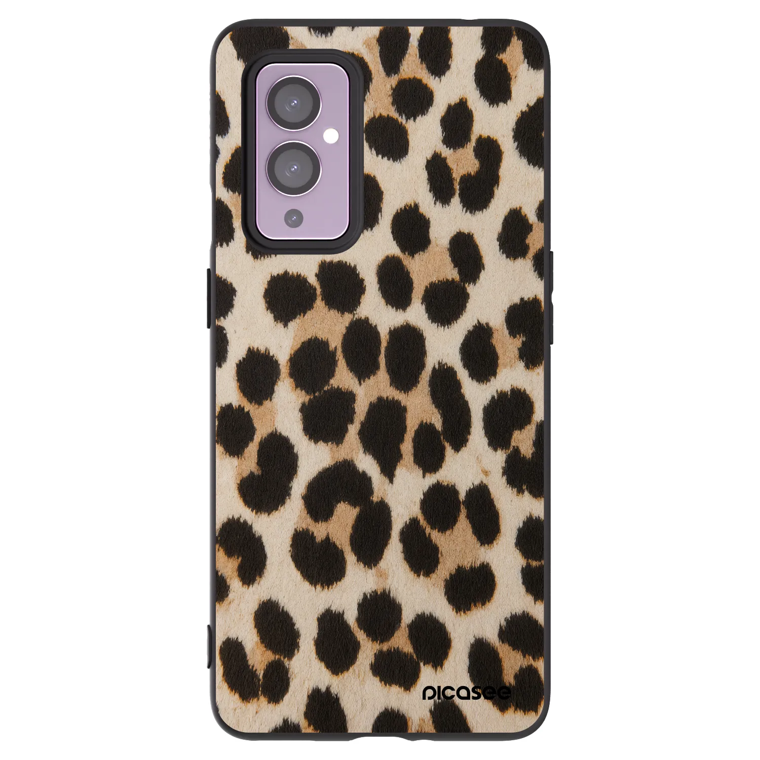 Picasee crna silikonska maskica za OnePlus 9 - Brown Tiger