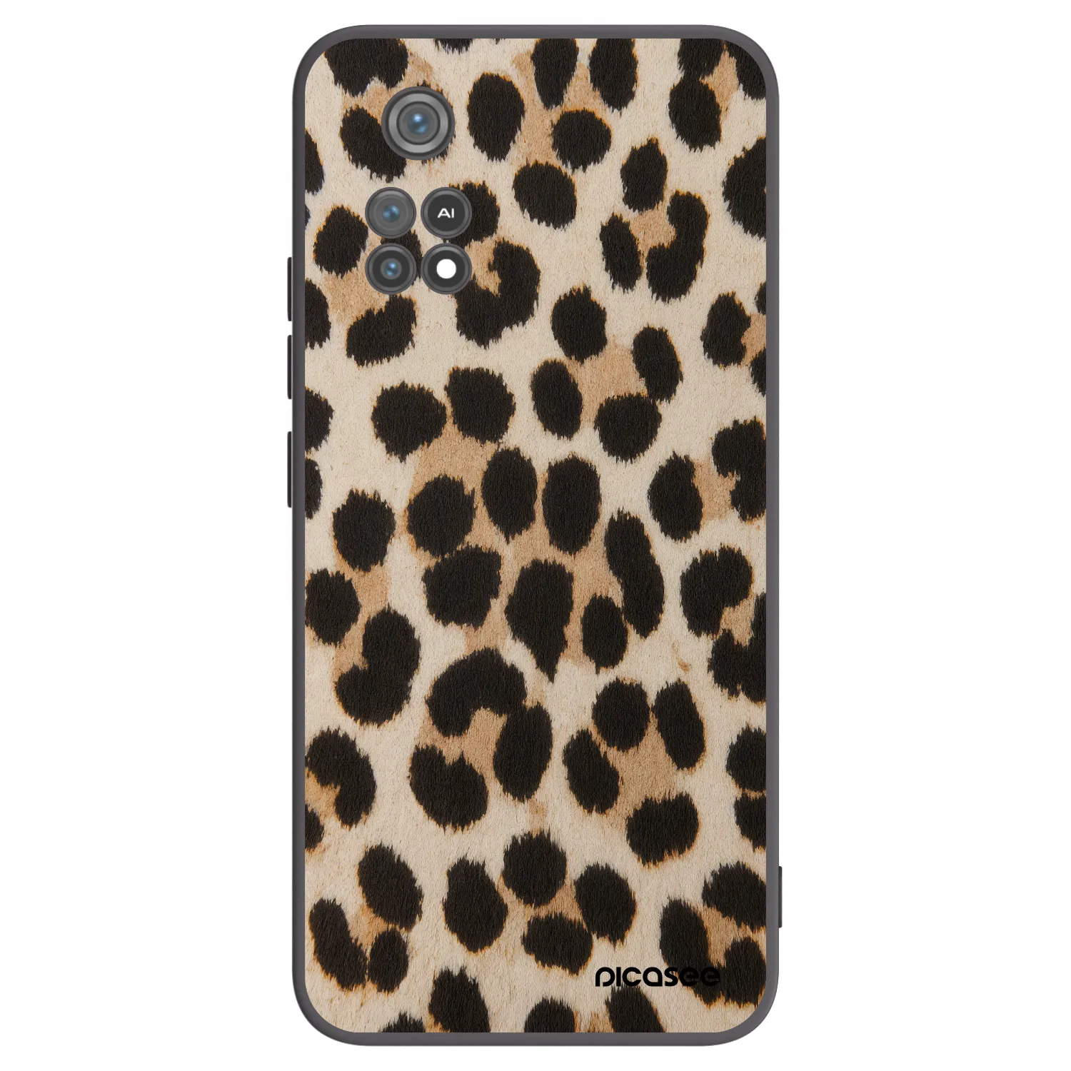 Picasee crna silikonska maskica za Xiaomi Poco M4 Pro - Brown Tiger