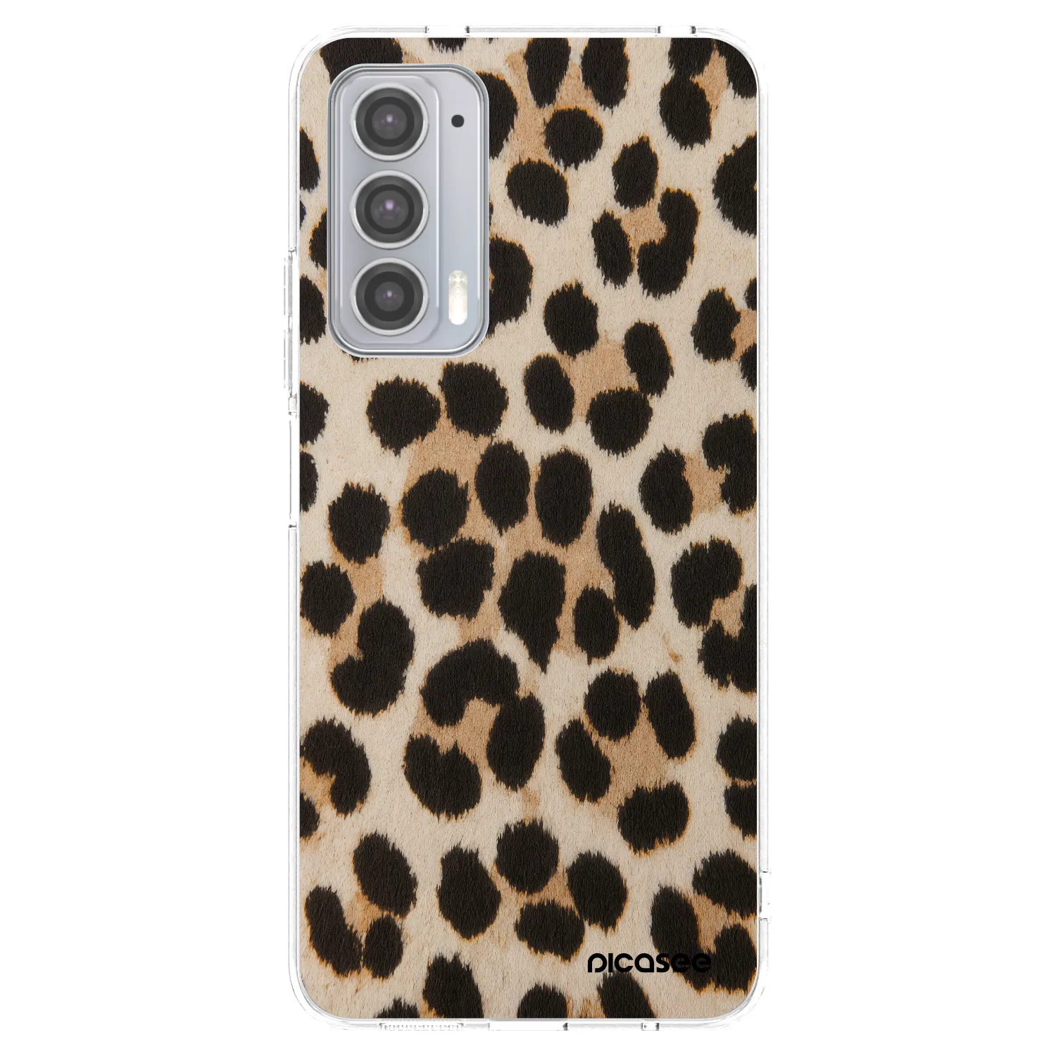 Picasee silikonska prozirna maskica za Motorola Edge 20 - Brown Tiger