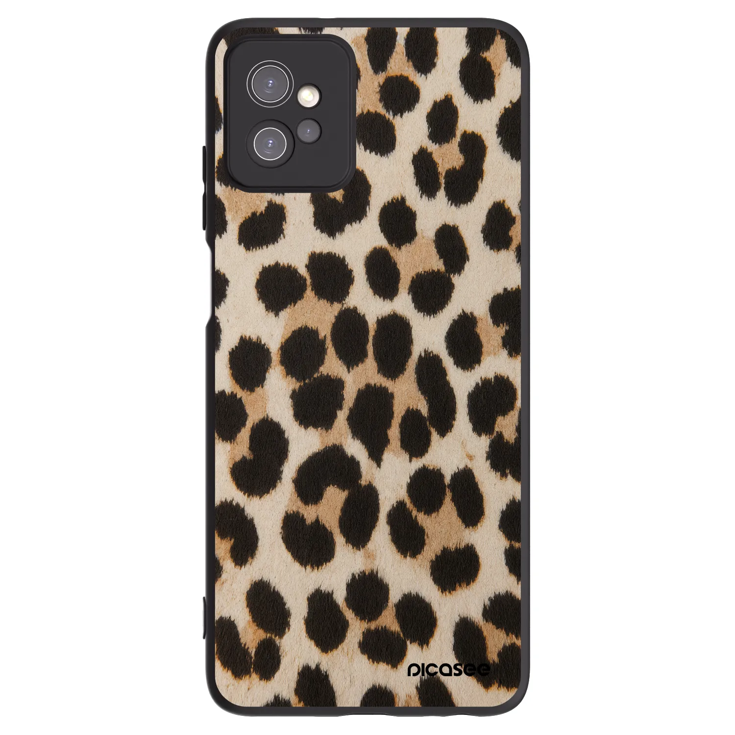 Picasee crna silikonska maskica za Motorola Moto G32 - Brown Tiger