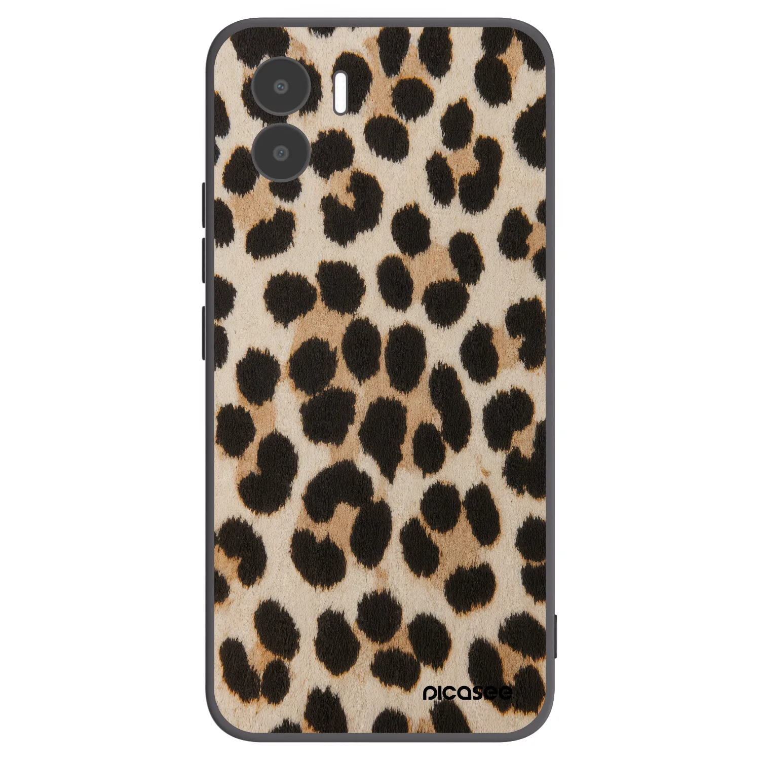 Picasee crna silikonska maskica za Xiaomi Redmi A1 - Brown Tiger