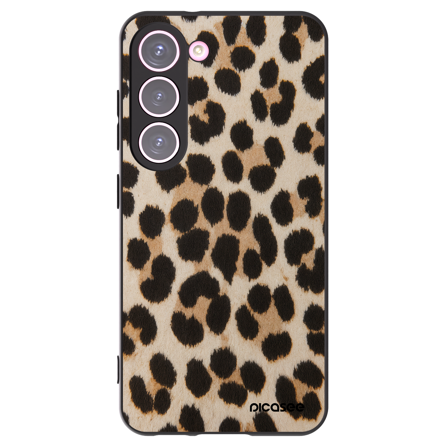 Picasee crna silikonska maskica za Samsung Galaxy S23 5G - Brown Tiger