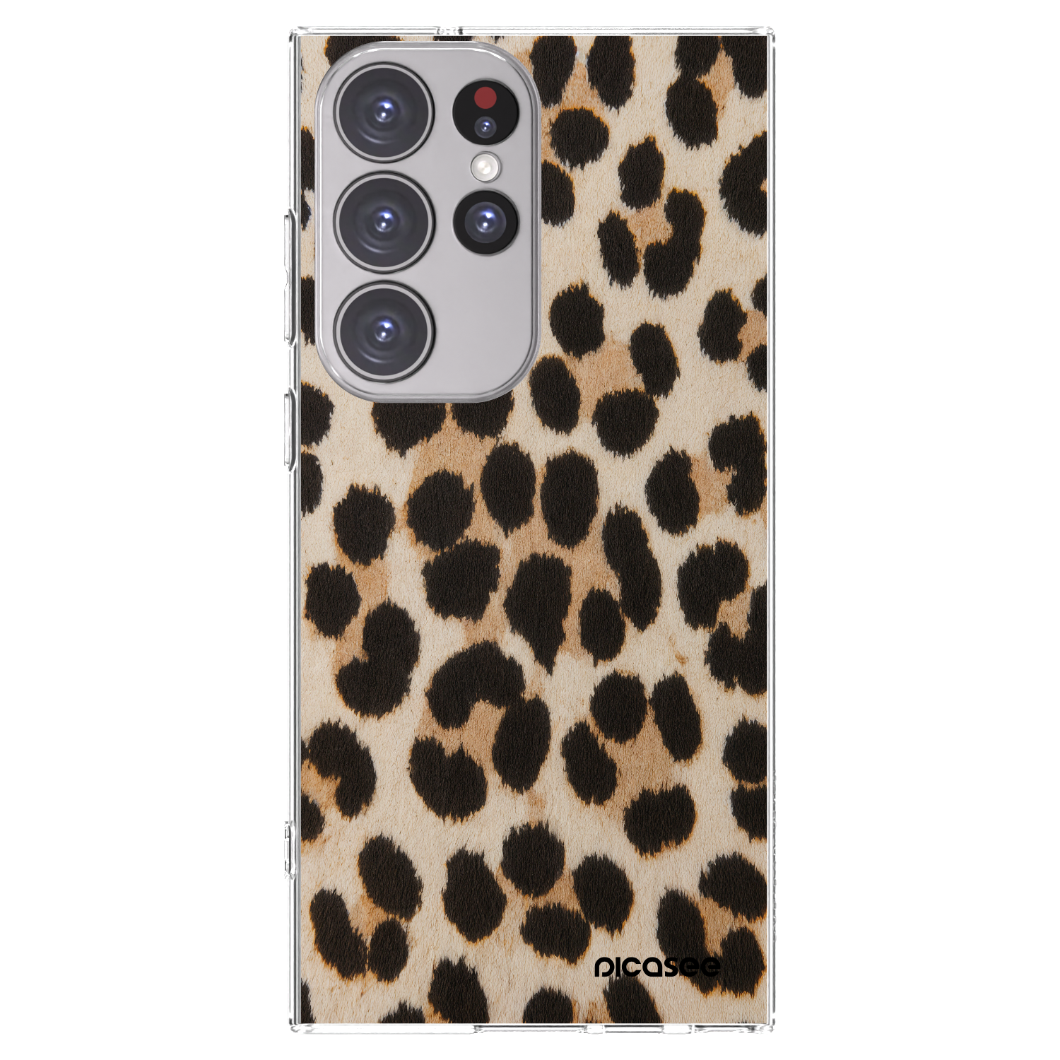 Picasee silikonska prozirna maskica za Samsung Galaxy S23 Ultra 5G - Brown Tiger