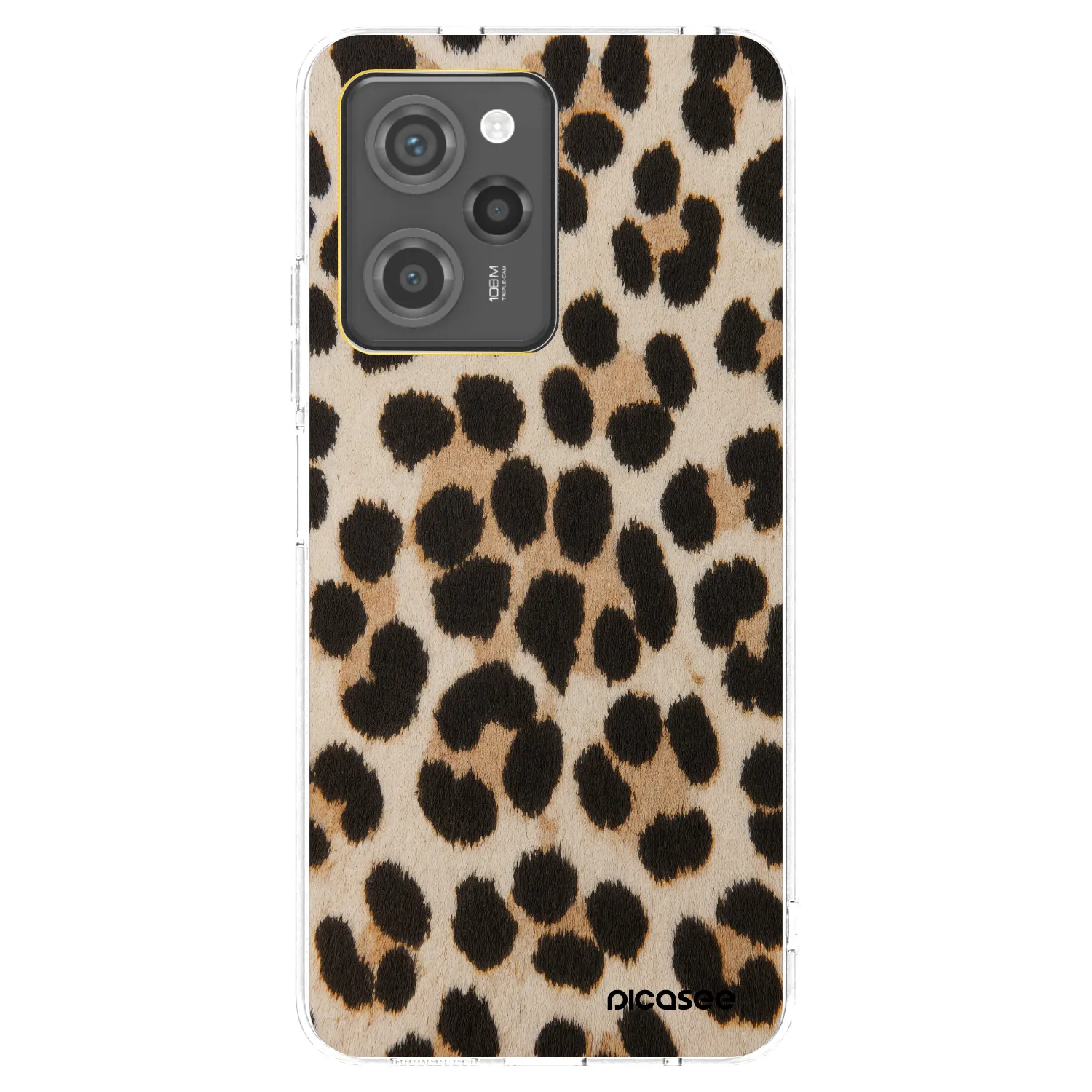 Picasee crna silikonska maskica za Xiaomi Poco X5 Pro - Brown Tiger