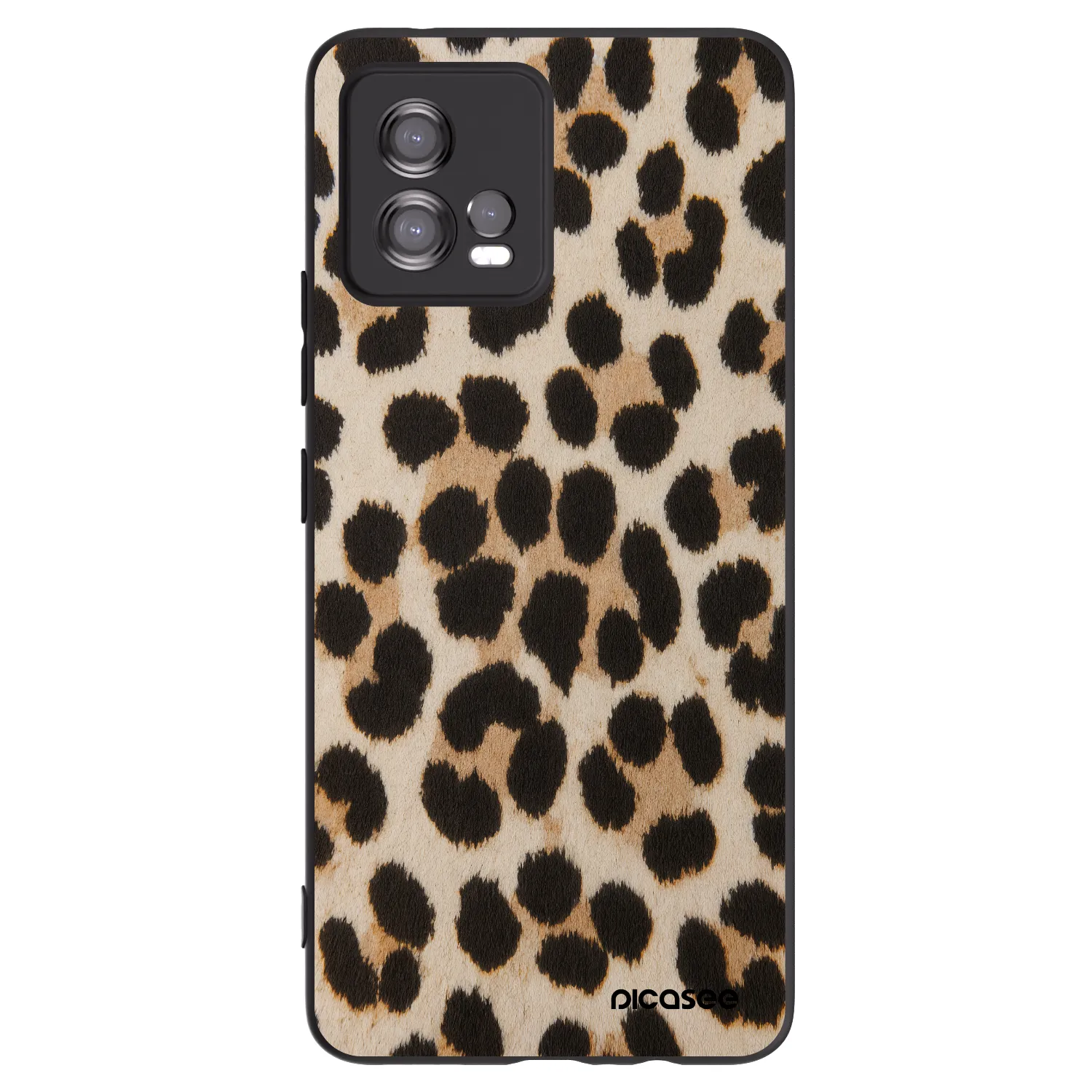 Picasee crna silikonska maskica za Motorola Moto G72 - Brown Tiger