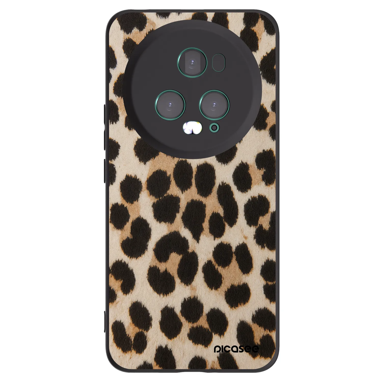 Picasee crna silikonska maskica za Honor Magic5 Pro - Brown Tiger