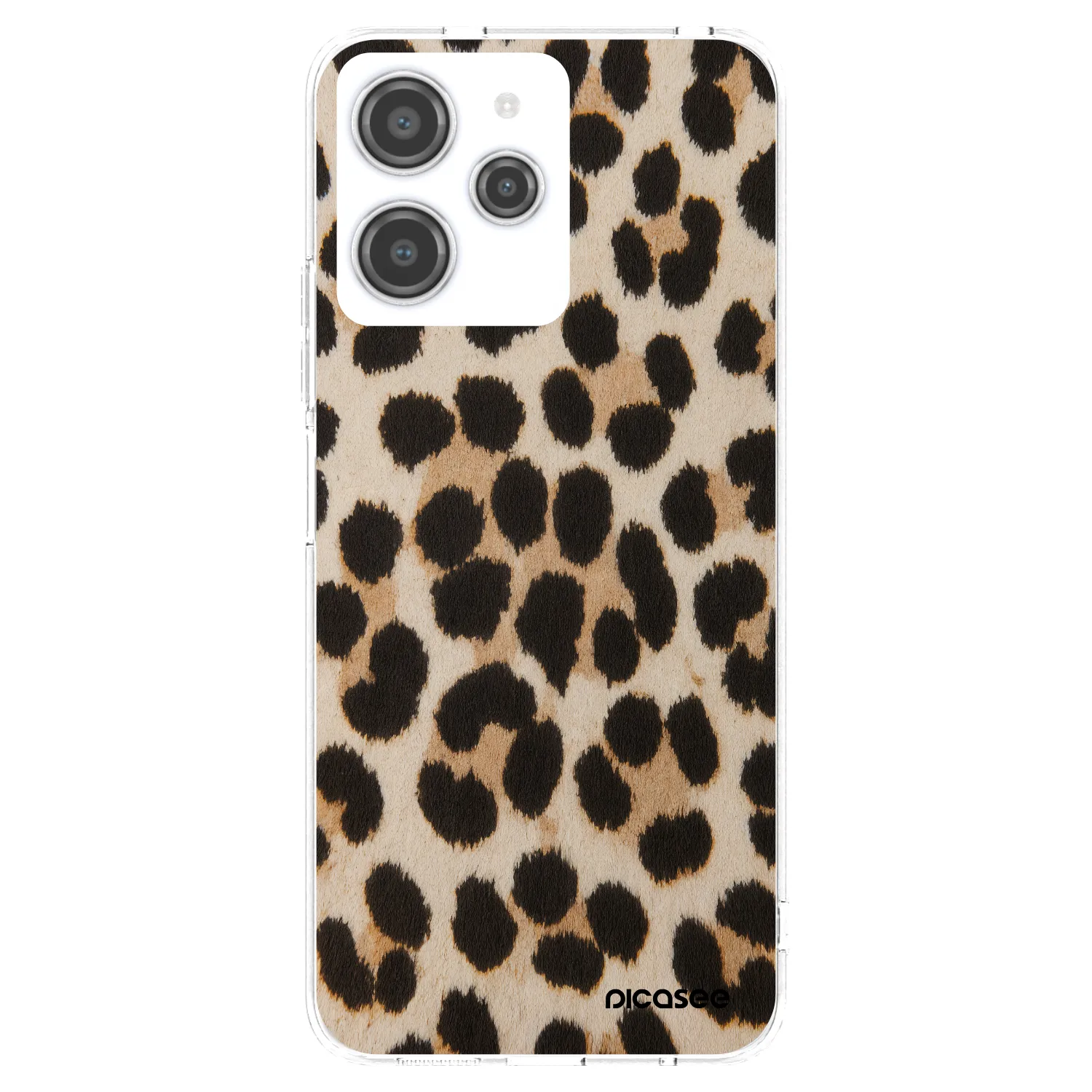 Picasee silikonska prozirna maskica za Xiaomi Redmi 12 4G - Brown Tiger
