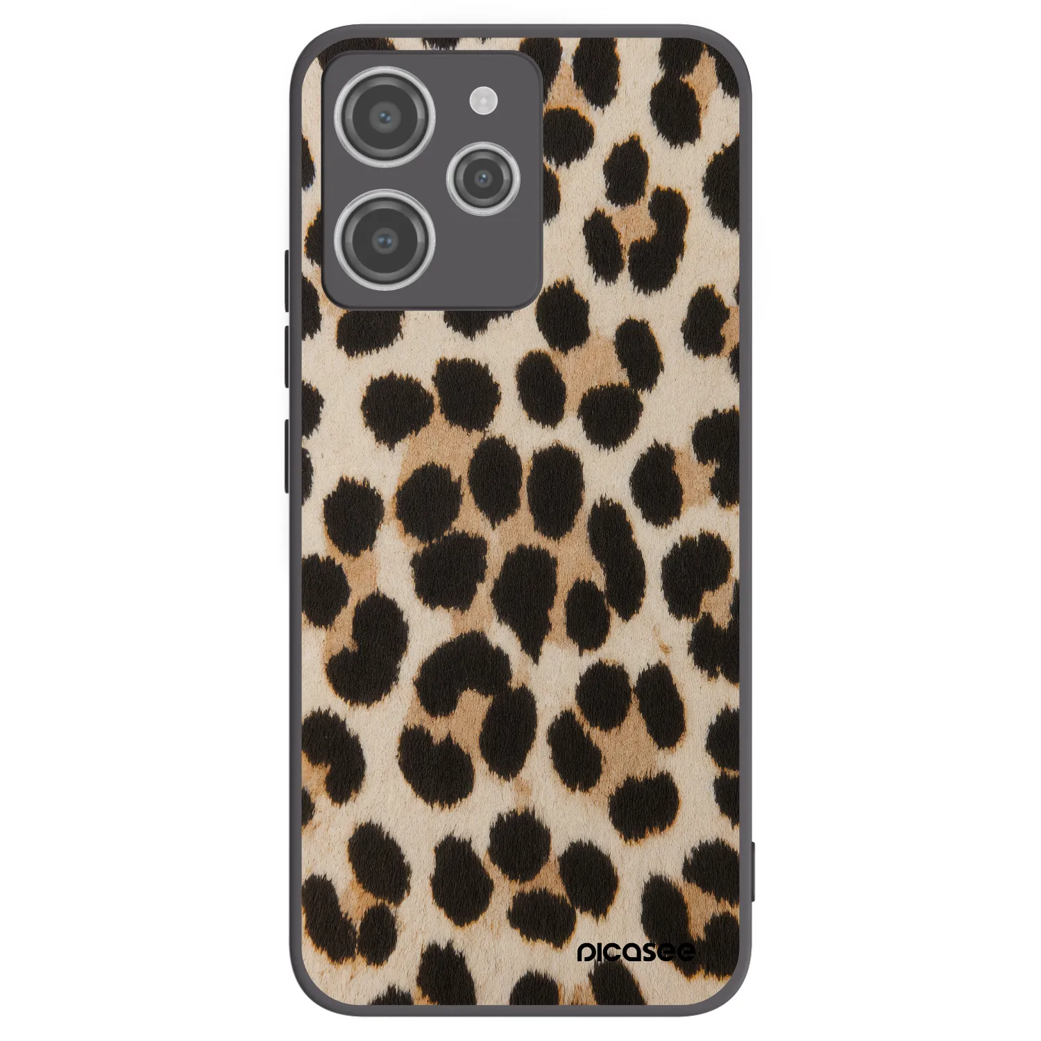Picasee crna silikonska maskica za Xiaomi Redmi 12 4G - Brown Tiger