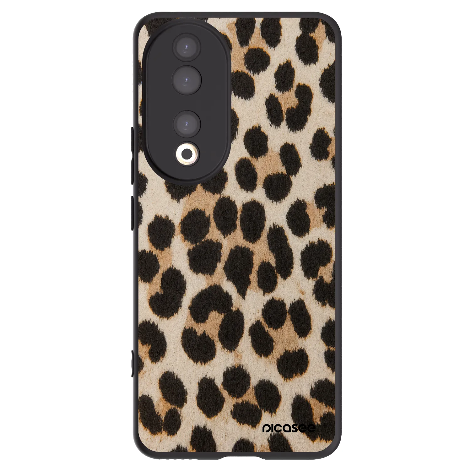 Picasee crna silikonska maskica za Honor 90 5G - Brown Tiger