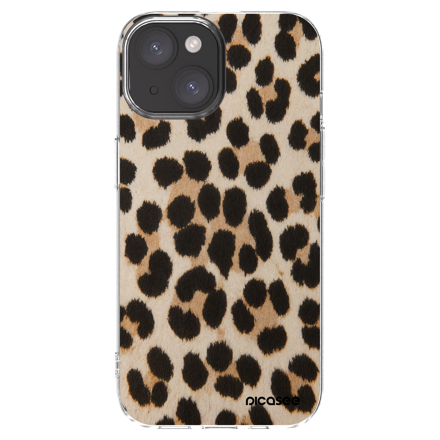 Picasee silikonska prozirna maskica za Apple iPhone 15 - Brown Tiger