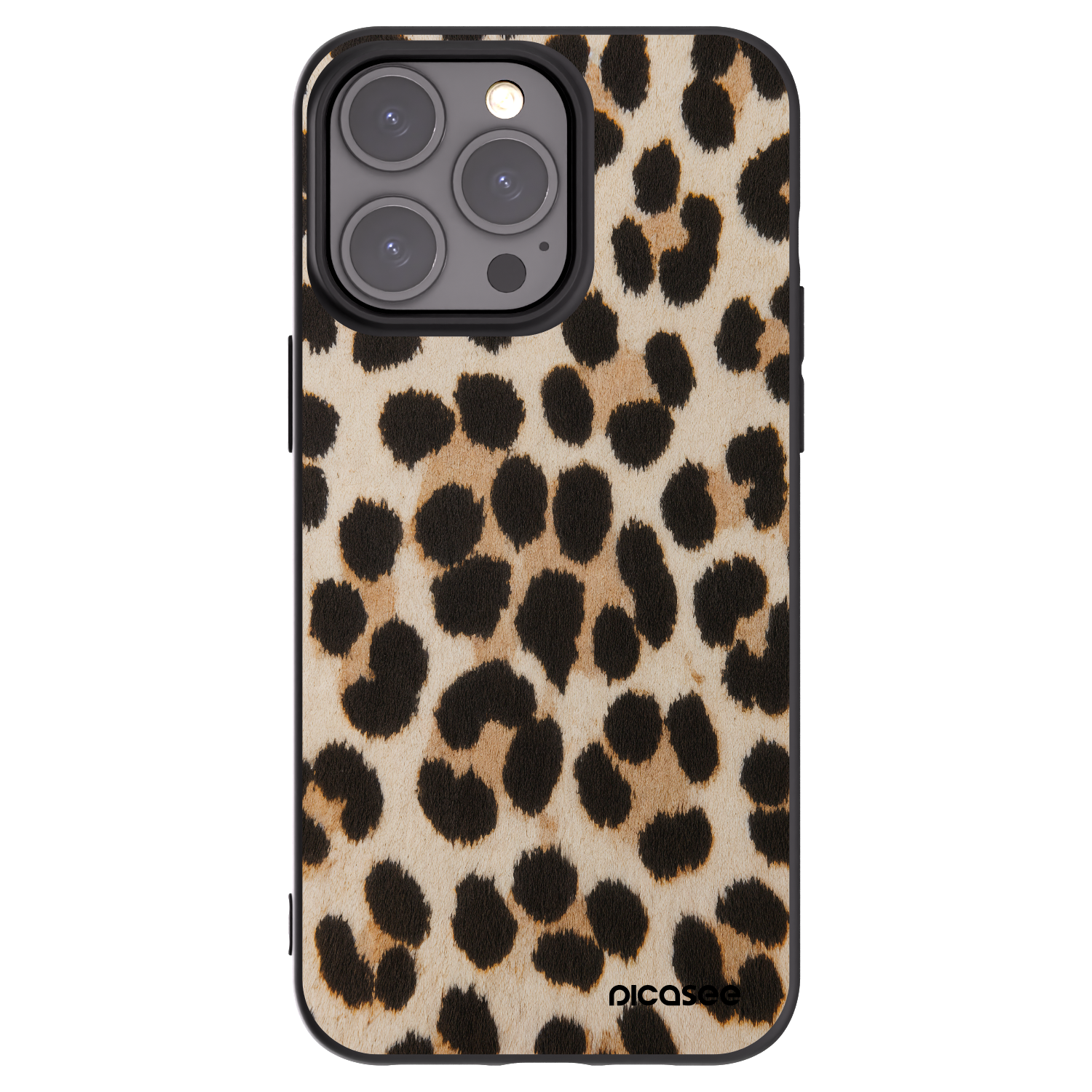 Picasee crna silikonska maskica za Apple iPhone 15 Pro Max - Brown Tiger