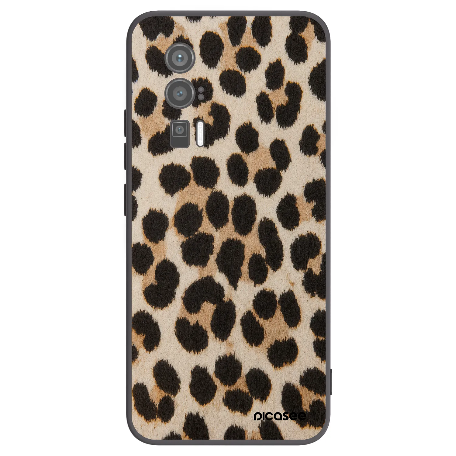 Picasee crna silikonska maskica za Xiaomi Poco F5 Pro 5G - Brown Tiger