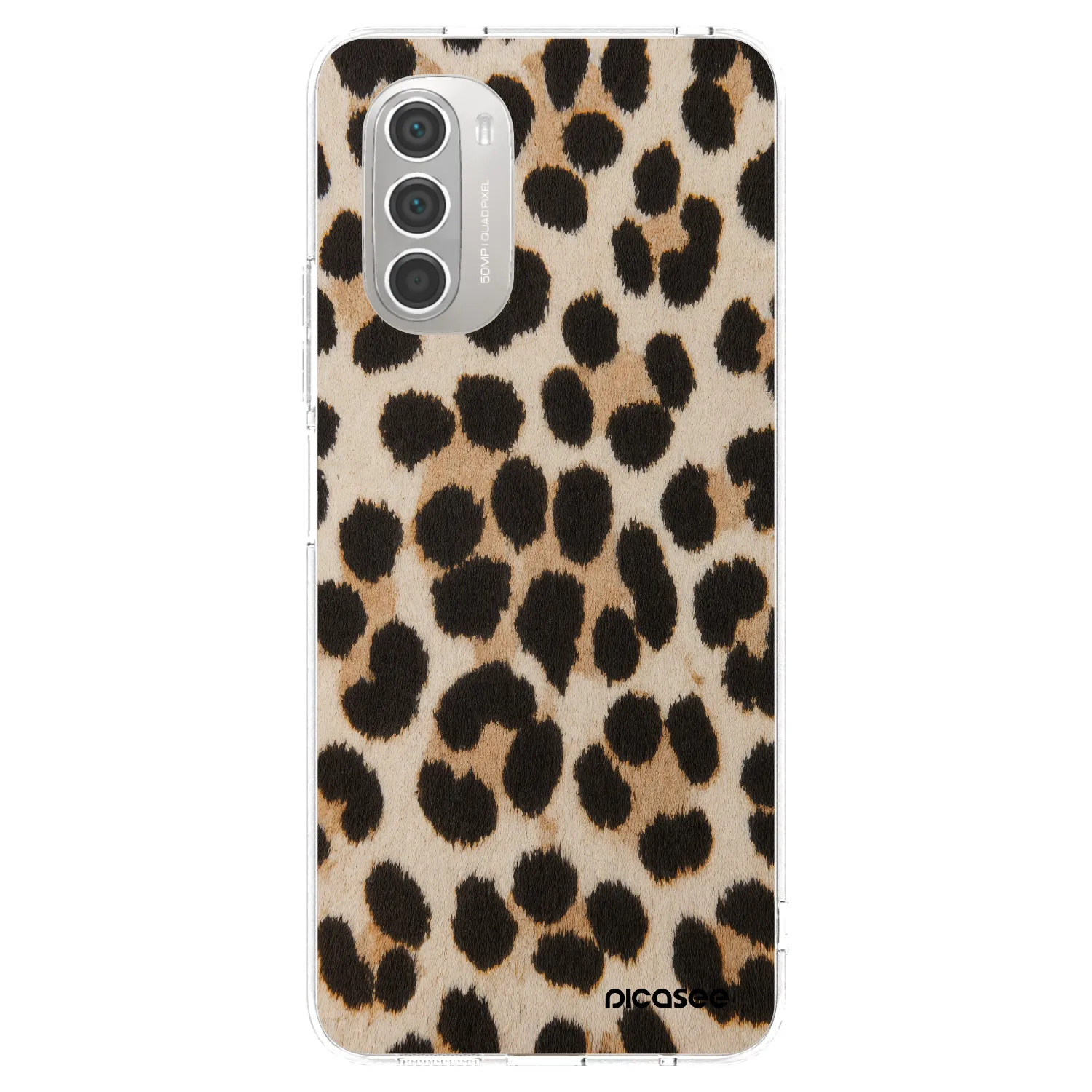 Picasee silikonska prozirna maskica za Motorola Moto G51 - Brown Tiger