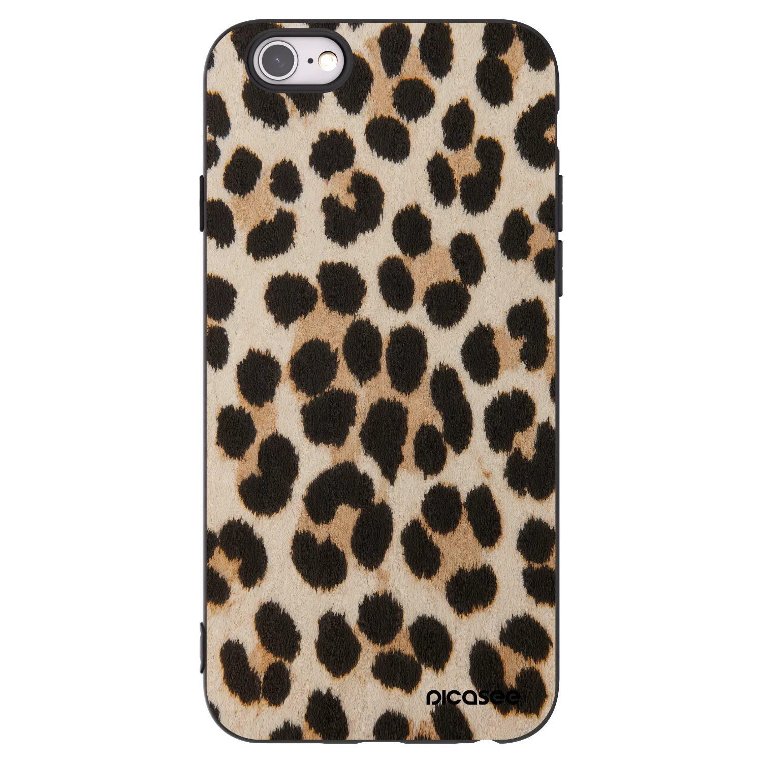 Picasee crna silikonska maskica za Apple iPhone 6/6S - Brown Tiger