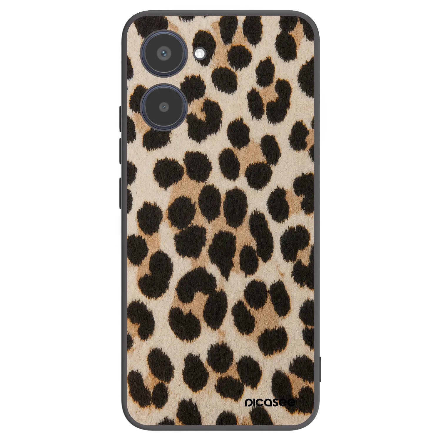 Picasee crna silikonska maskica za Realme 10 4G - Brown Tiger